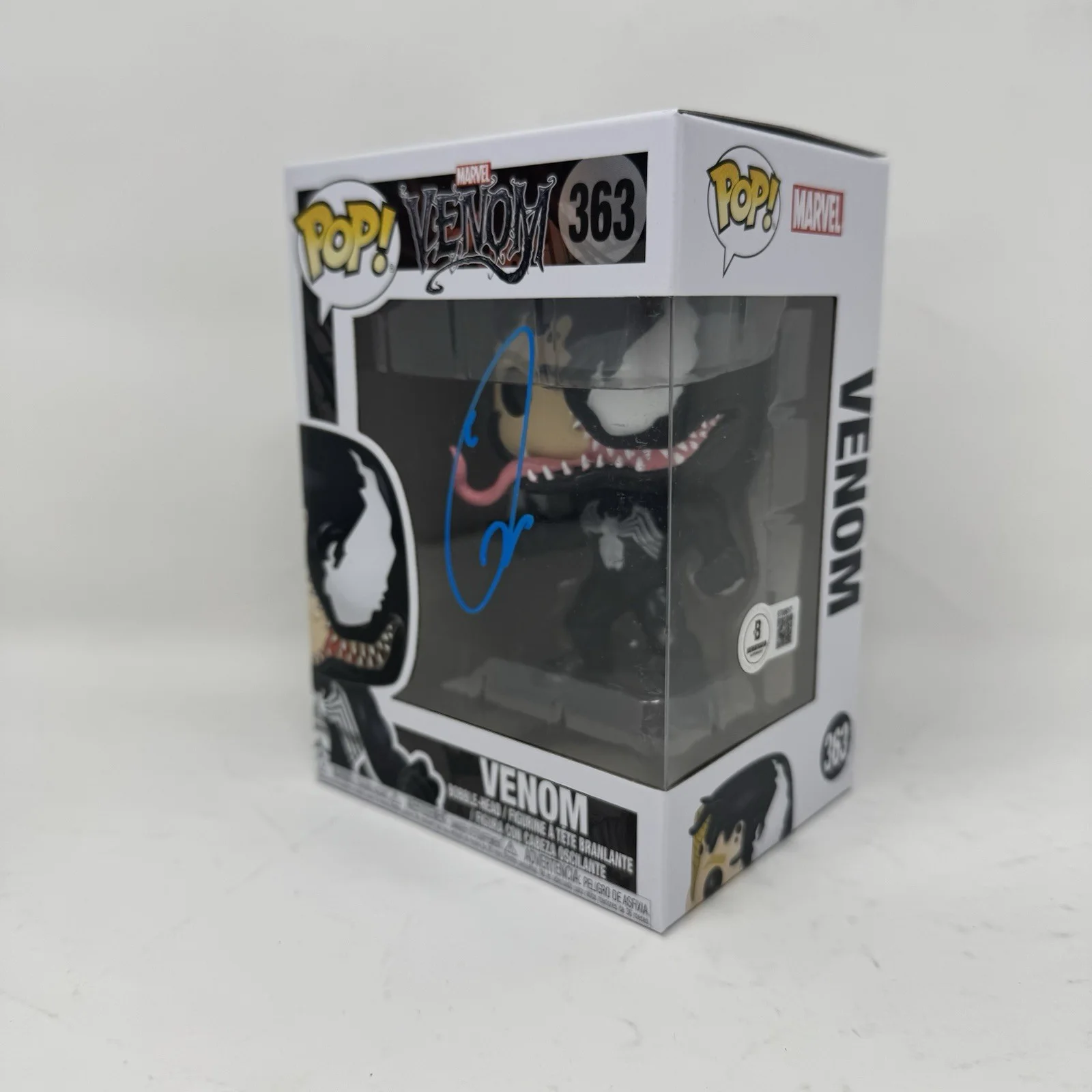 Tom Hardy — Tom Hardy Signed Venom Funko Pop Marvel Venom 363 Autograph Beckett COA, image 2
