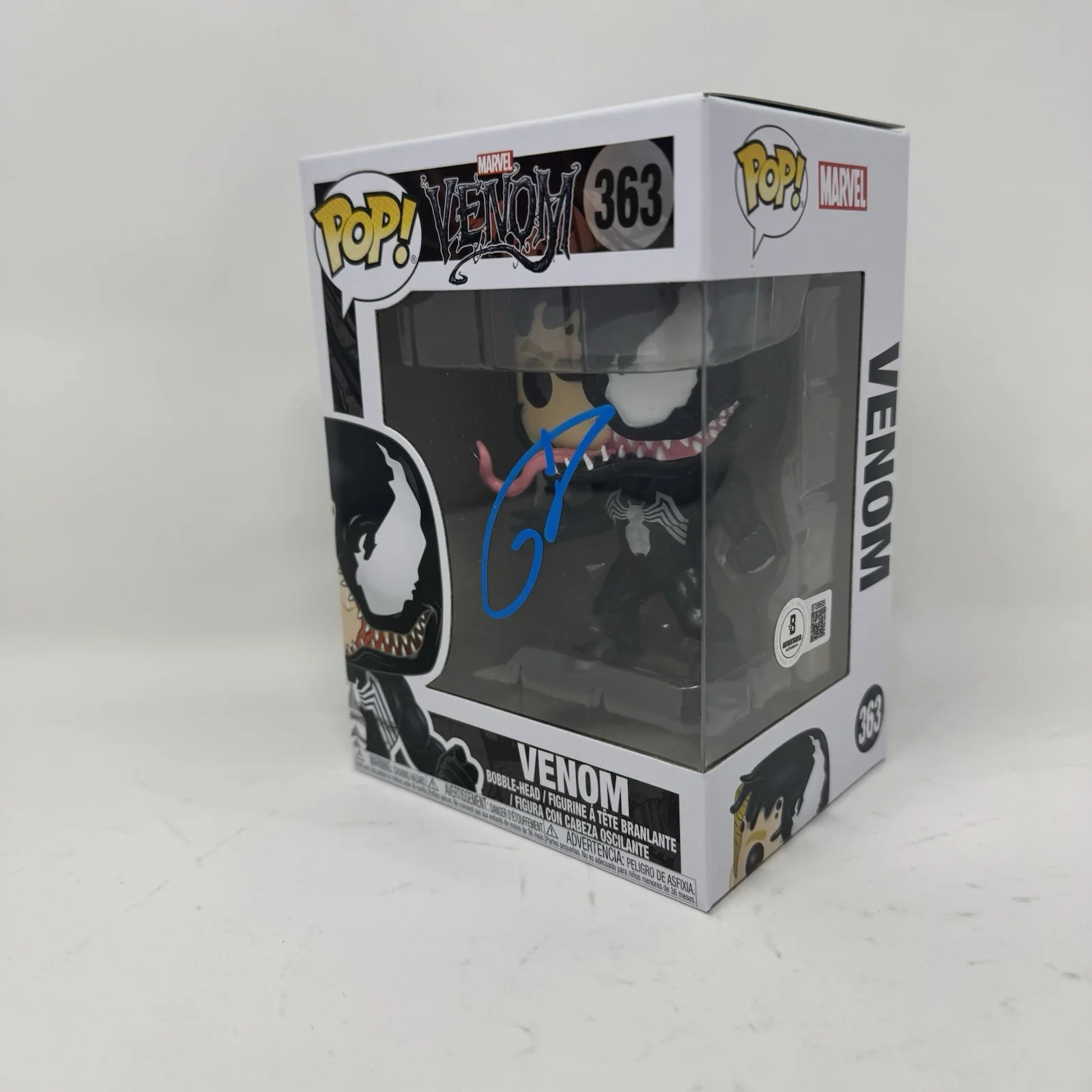 Tom Hardy — Tom Hardy Signed Venom Funko Pop Marvel Venom 363 Autograph Beckett COA, image 2