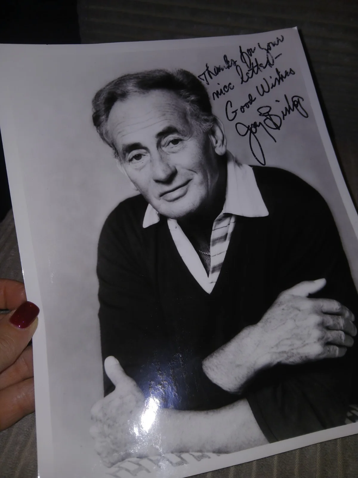 Joey Bishop Television Legend Hand Signed 8X10 B&W Photo Rat Pack In Frame, изображение 4