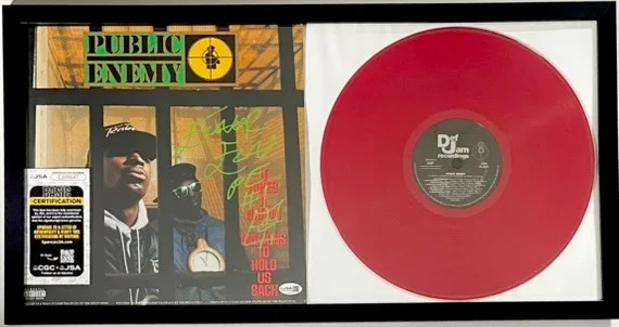 Flavor Flav — Flavor Flav Signed It Takes A Nation Red Vinyl LP Record Framed Display JSA COA, изображение 2