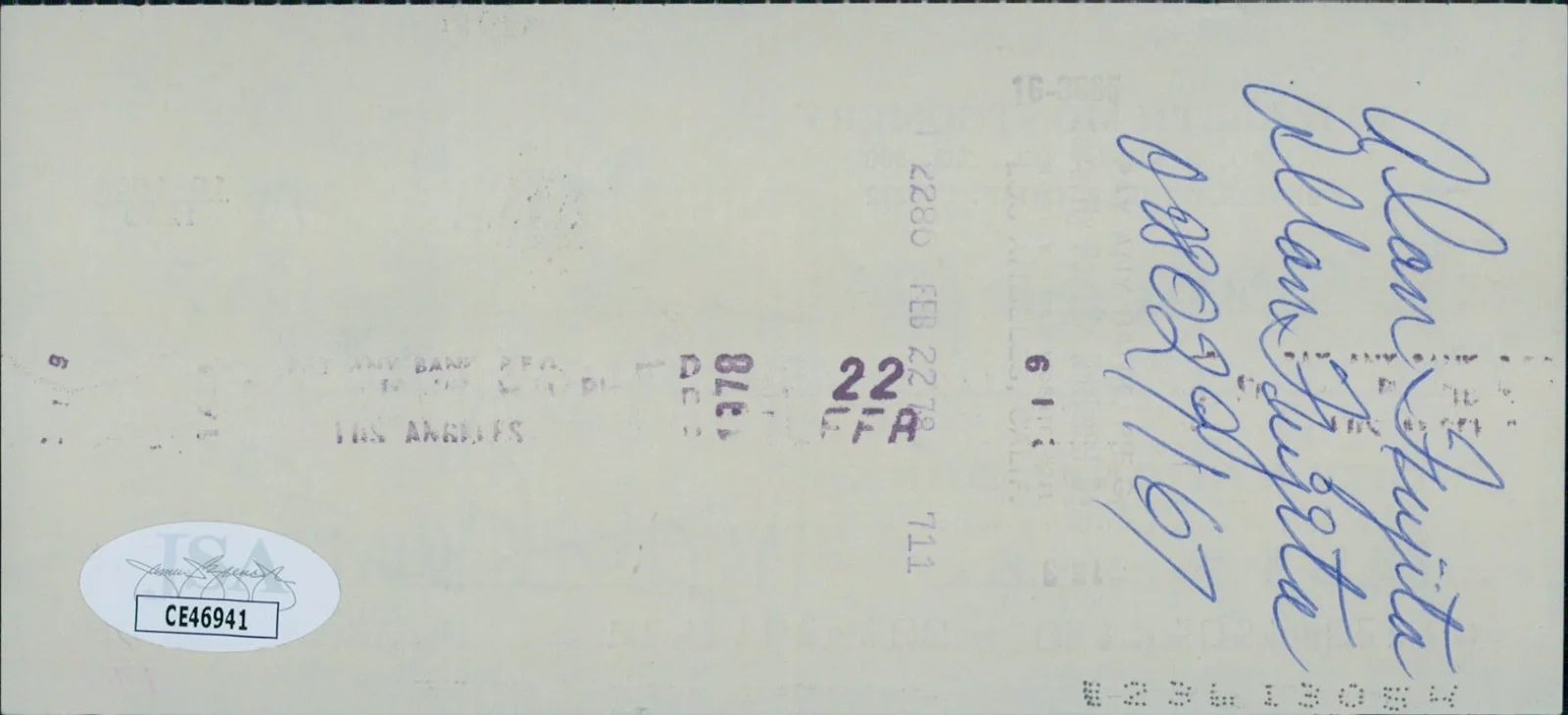 Elizabeth Montgomery — Elizabeth Montgomery Actress Signed Cancelled Personal Check JSA Authenticated, image 2