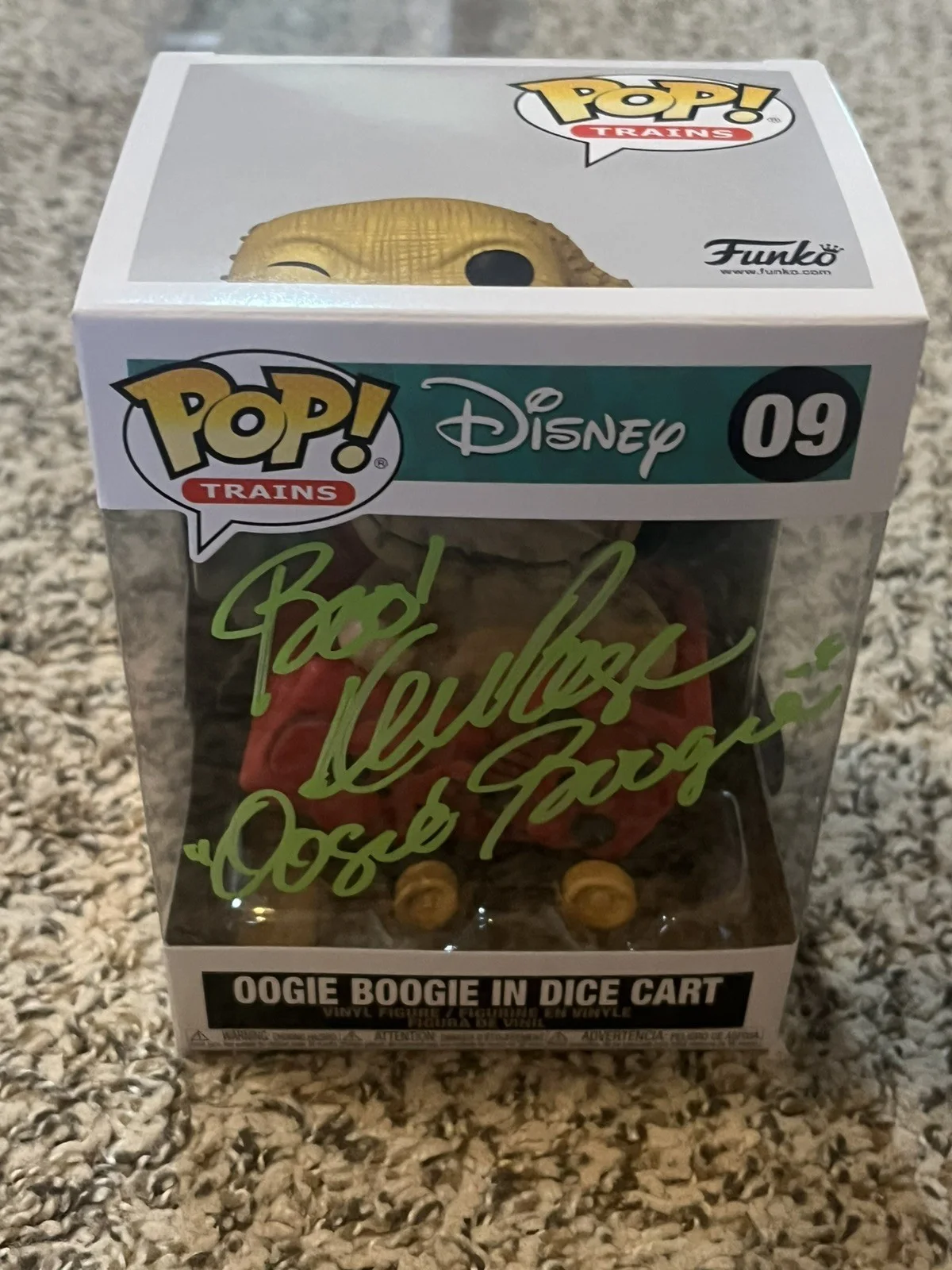 Ken Page — Ken Page "Oogie Boogie in Dice Cart" Signed Funko Pop #09 - Beckett CoA Hot!!!, изображение 2