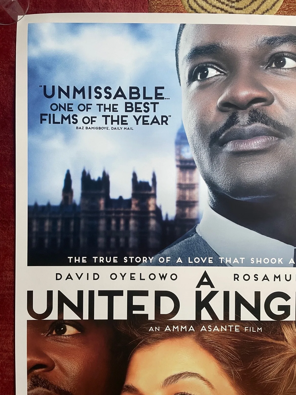 A UNITED KINGDOM (2016) Original UK One Sheet Movie Film Poster Rosamund Pike, изображение 2