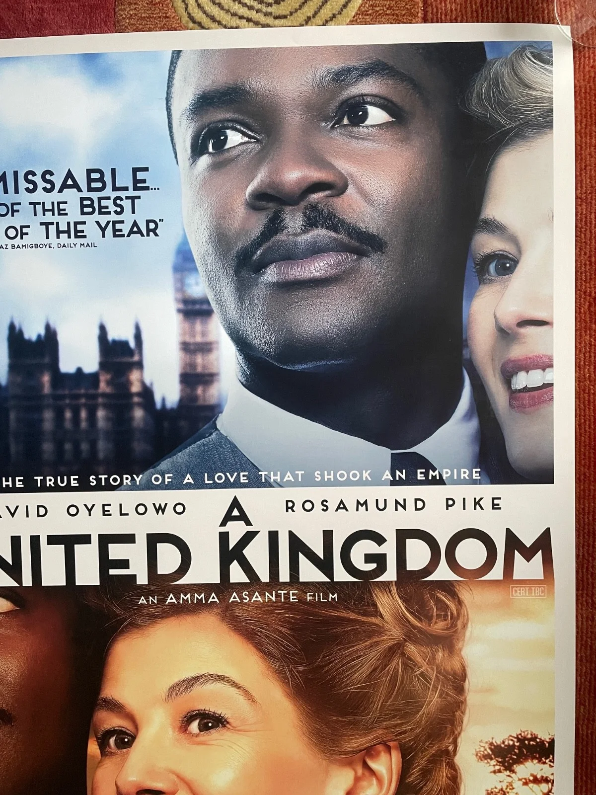 A UNITED KINGDOM (2016) Original UK One Sheet Movie Film Poster Rosamund Pike, изображение 3