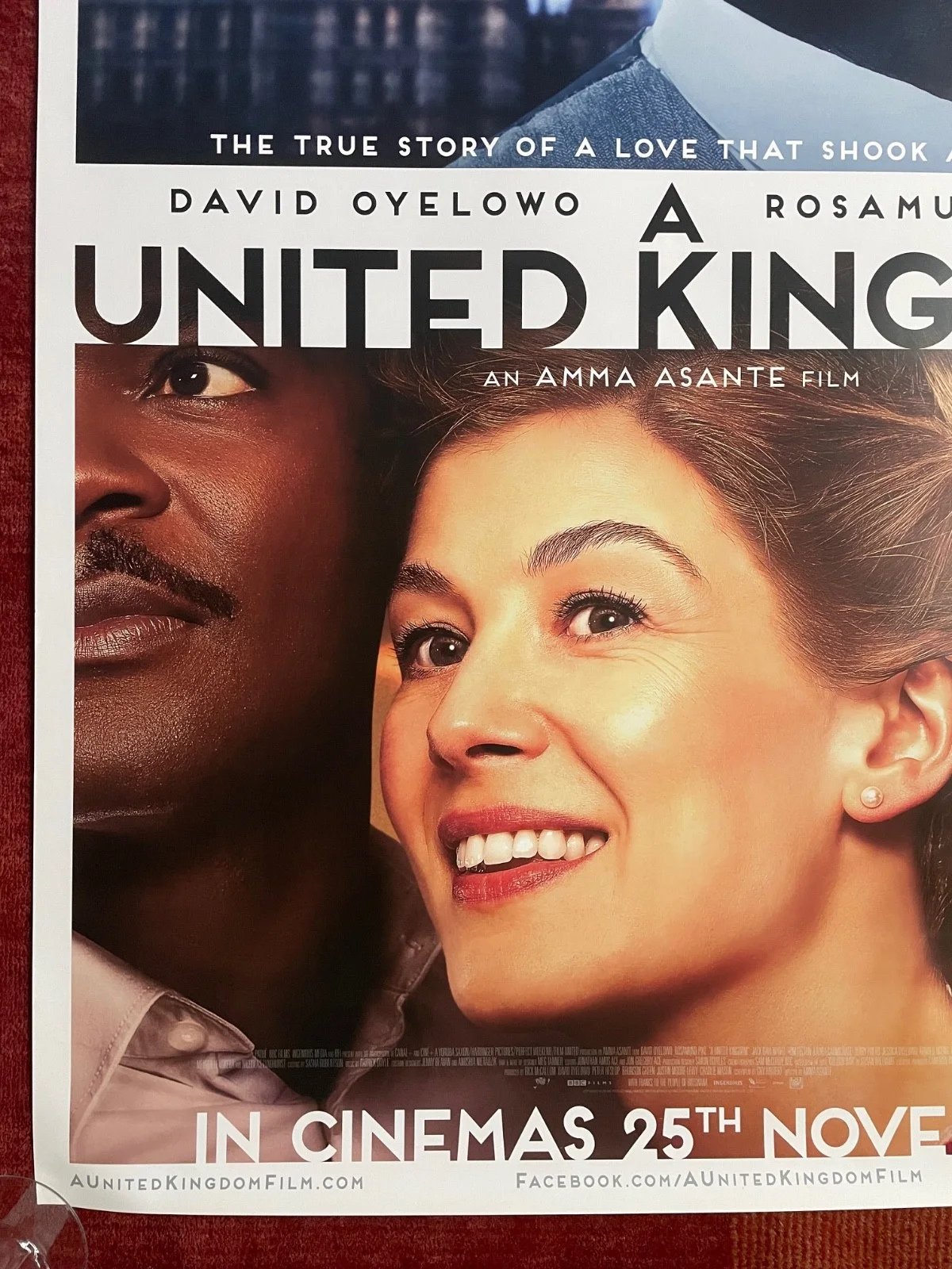A UNITED KINGDOM (2016) Original UK One Sheet Movie Film Poster Rosamund Pike, изображение 4