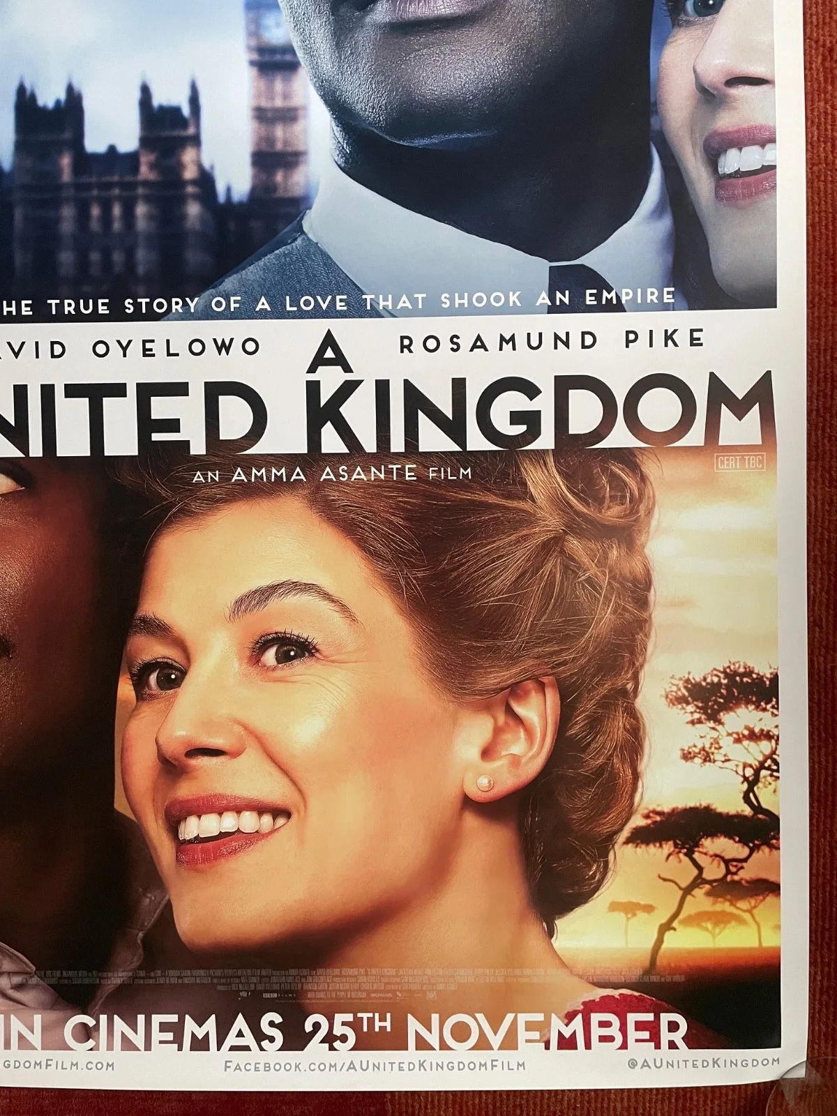 A UNITED KINGDOM (2016) Original UK One Sheet Movie Film Poster Rosamund Pike, изображение 5