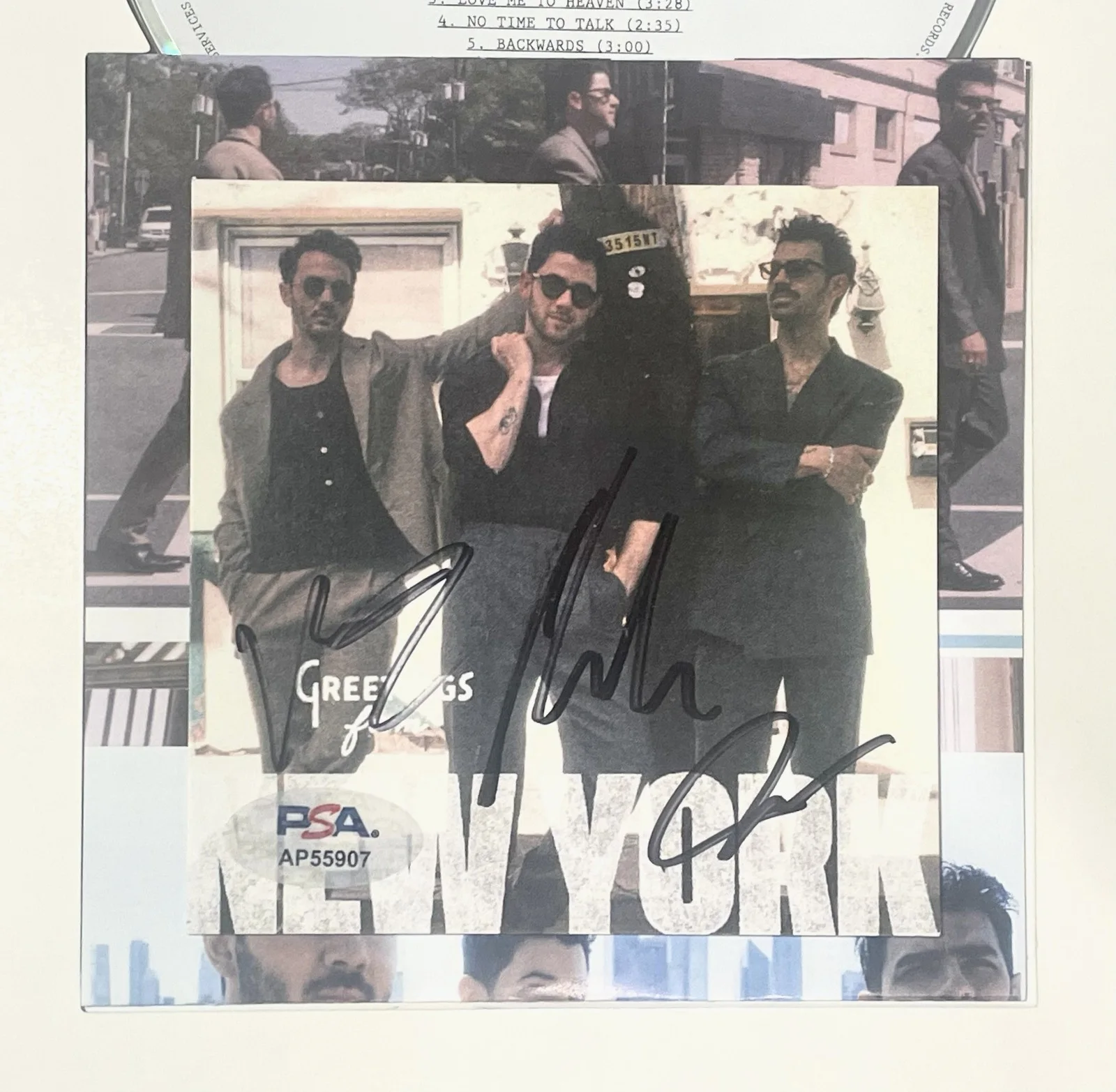 🎶 Jonas Brothers Signed Photo PSA COA Framed CD Display All 3 Signatures 🎶, image 3
