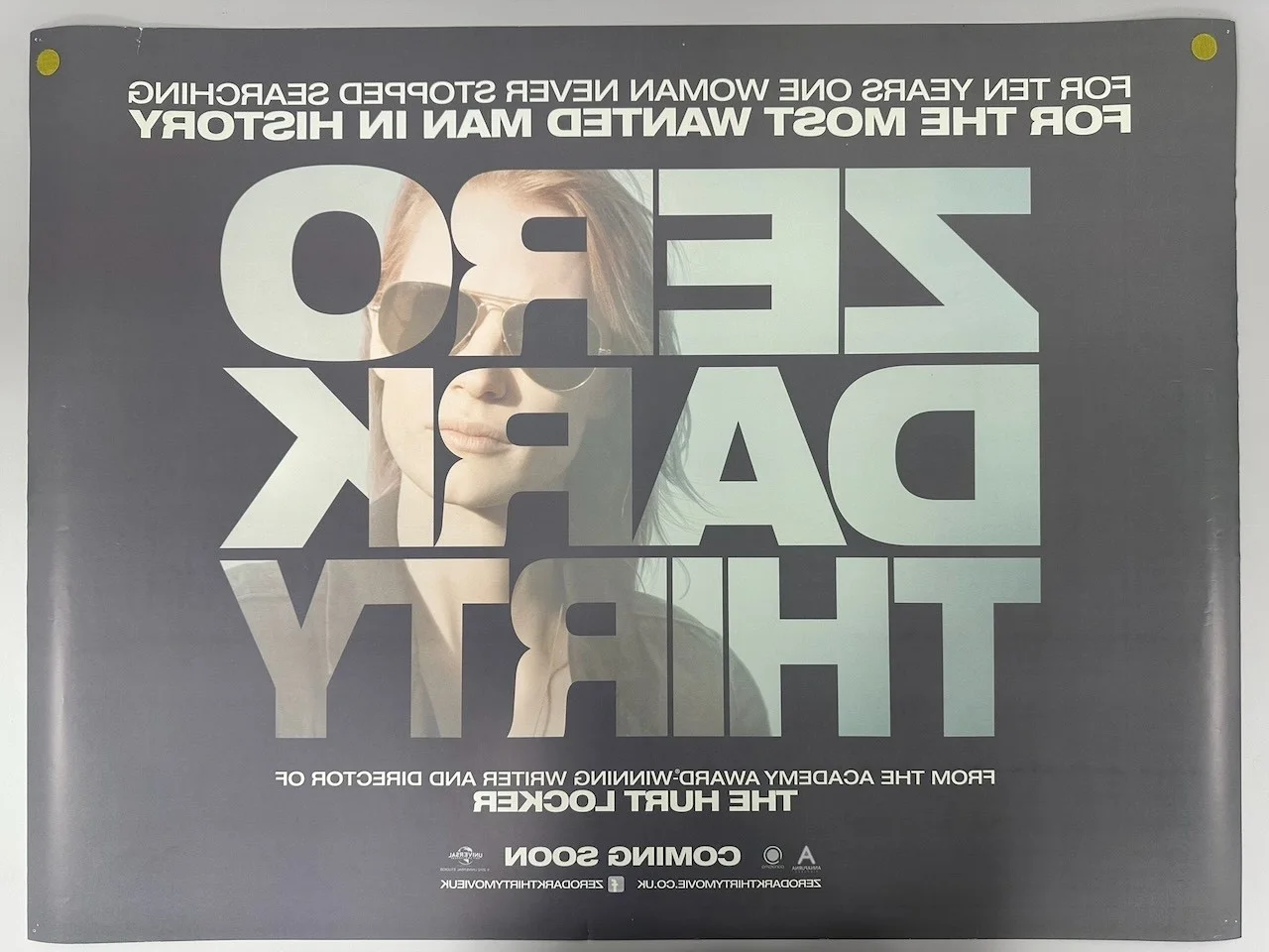 Zero Dark Thirty (2012) Original UK Quad Cinema Poster – Jessica Chastain, изображение 2