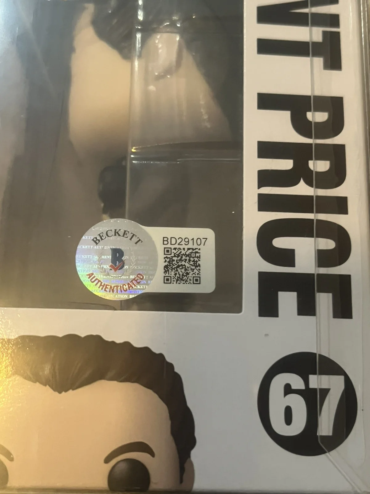 Victoria Price signed Vincent Price Funko Pop autograph ~ Beckett BAS hologram, изображение 2