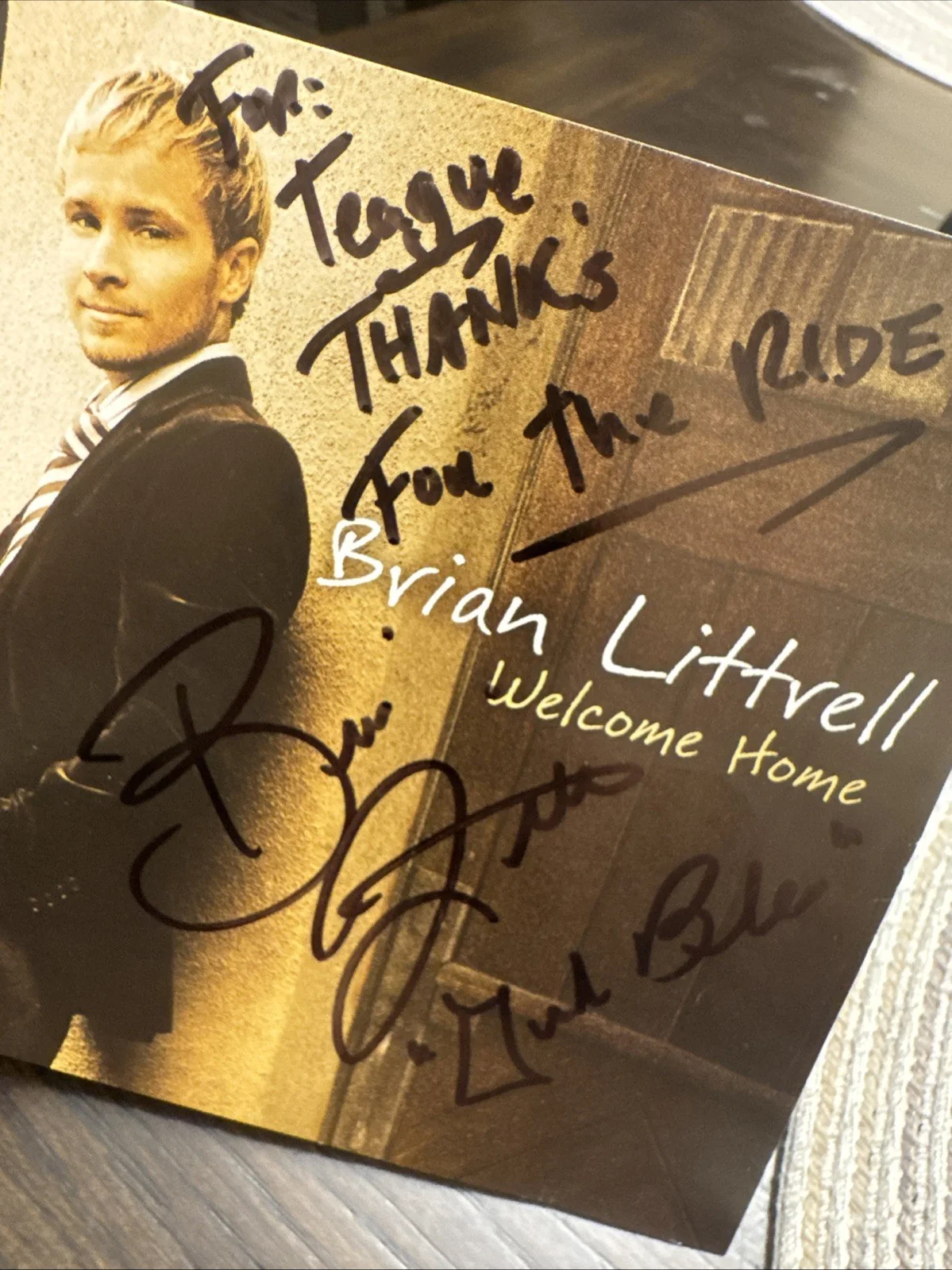 Brian Littrell: Welcome Home MUSIC AUDIO CD Backstreet Boys SIGNED AUTOGRAPHED, изображение 2