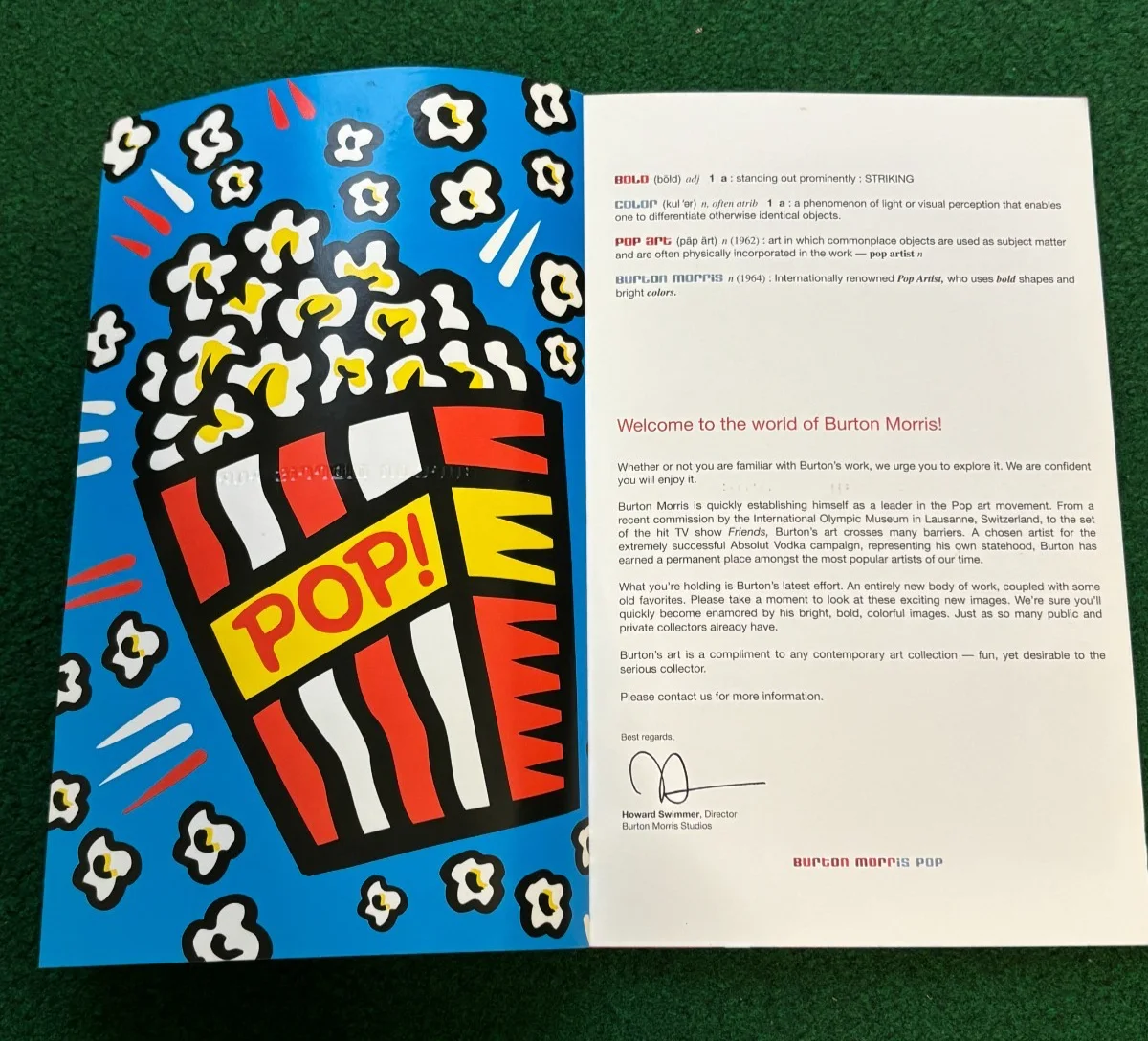 Rare Burton Morris Pop Art Catalogue Book From the Estate of Actor Joe Don Baker, изображение 3