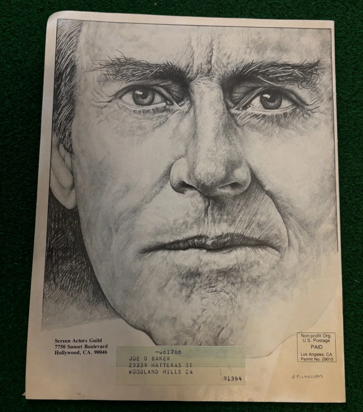 1982 Screen Actors Magazine Mailed to Joe Don Baker SAG Guild From Actors Estate, изображение 4