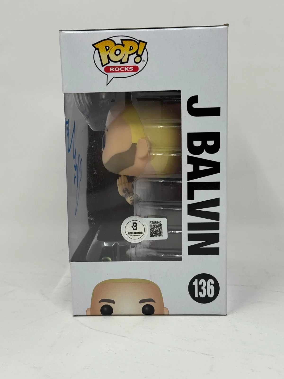J Balvin Signed Autograph Funko Pop Rocks J Balvin #136 Figure Beckett COA, изображение 4
