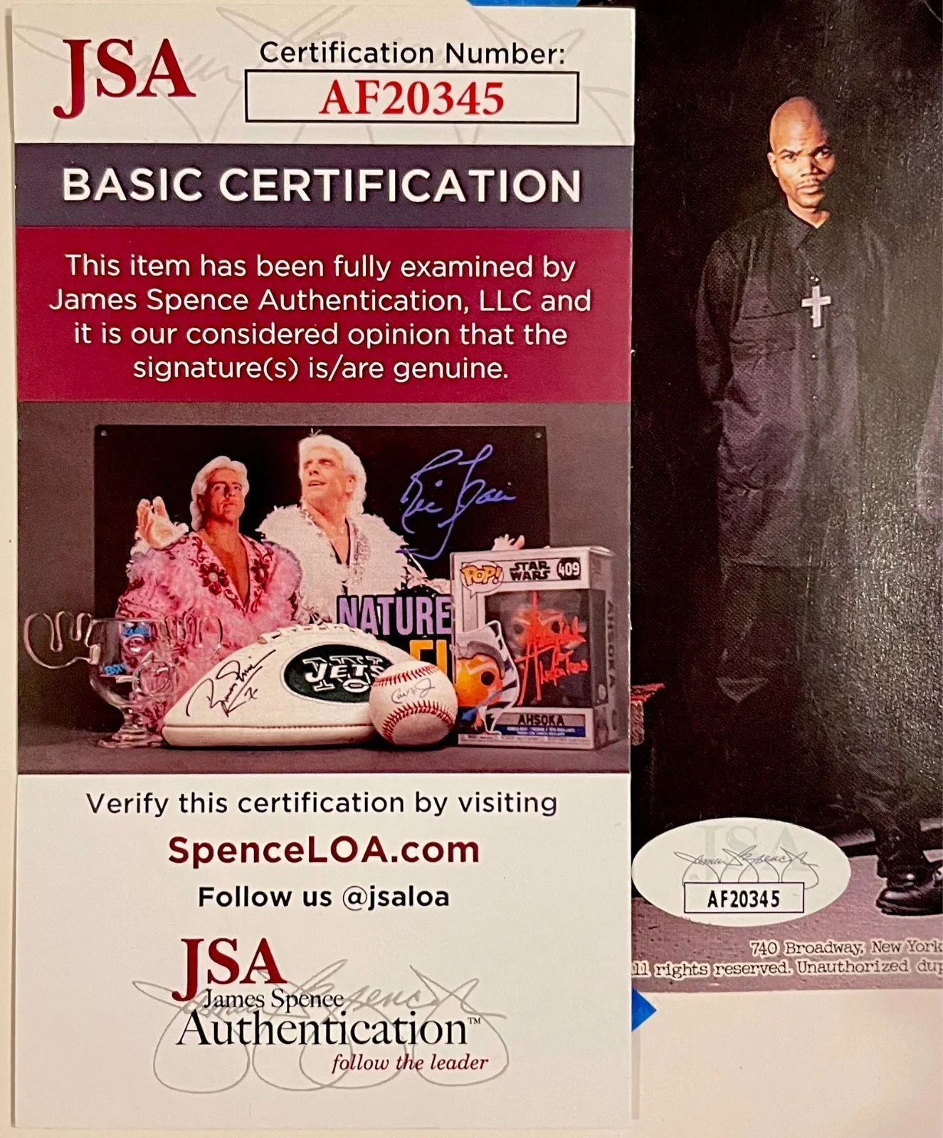 Rev Run — Rev Run & DMC Darryl Signed Run DMC Down With The King CD Booklet Framed JSA COA, image 3