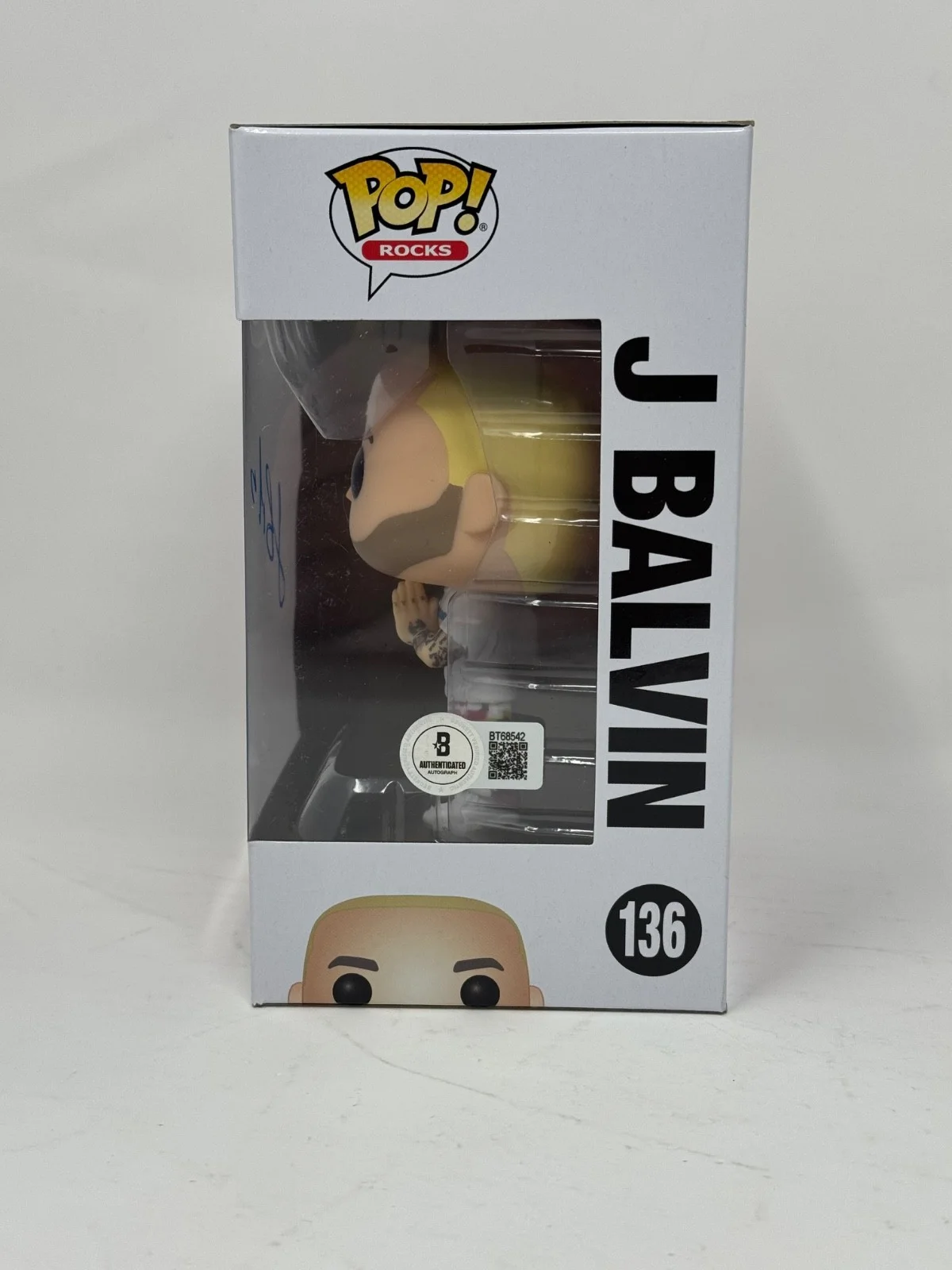 J Balvin Signed Autograph Funko Pop Rocks J Balvin #136 Figure Beckett COA, изображение 3