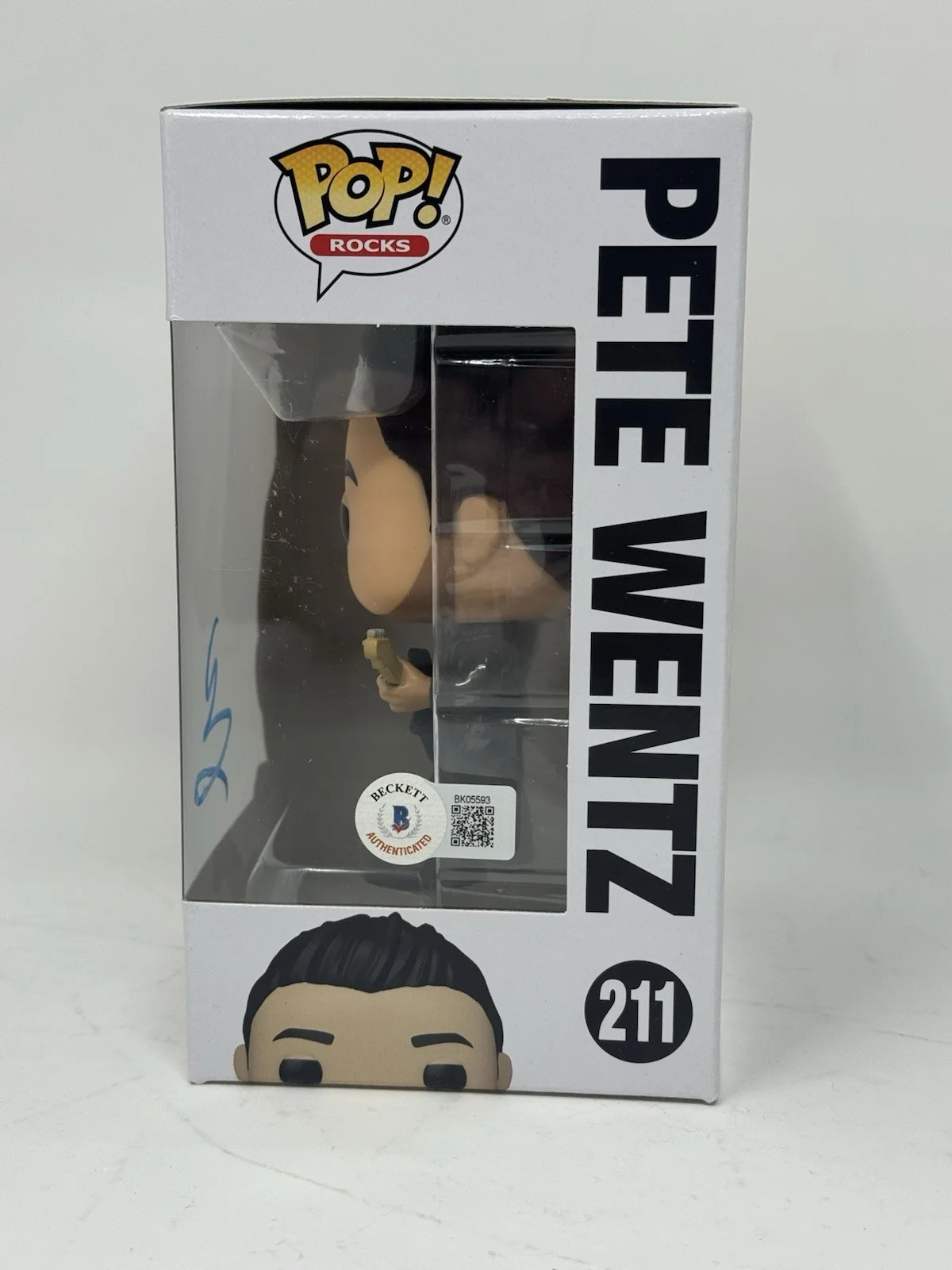 Pete Wentz Signed Fall Out Boy Funko Pop Rocks Pete Wentz #211 Autograph BAS COA, image 4
