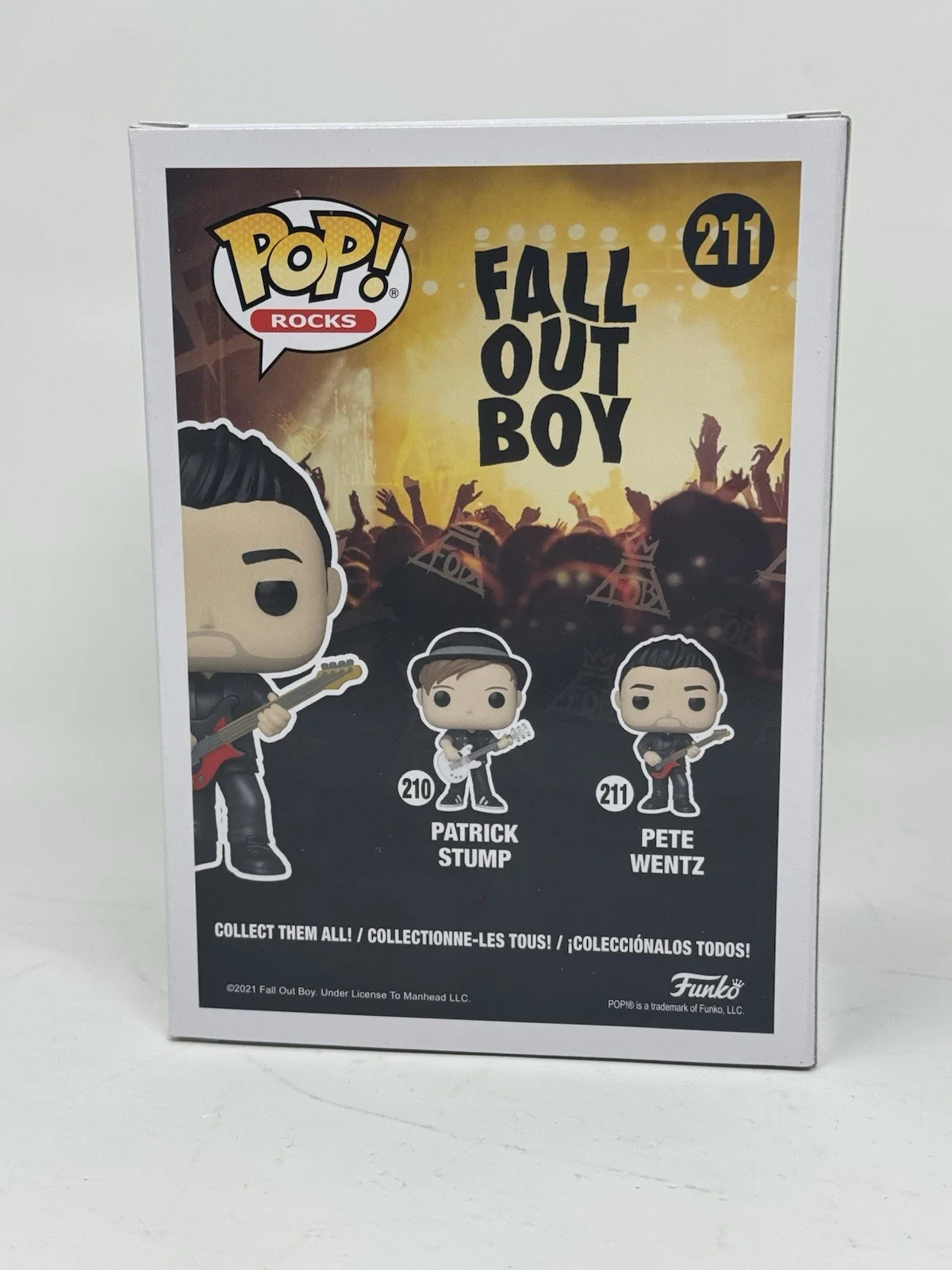 Pete Wentz Signed Fall Out Boy Funko Pop Rocks Pete Wentz #211 Autograph BAS COA, image 5