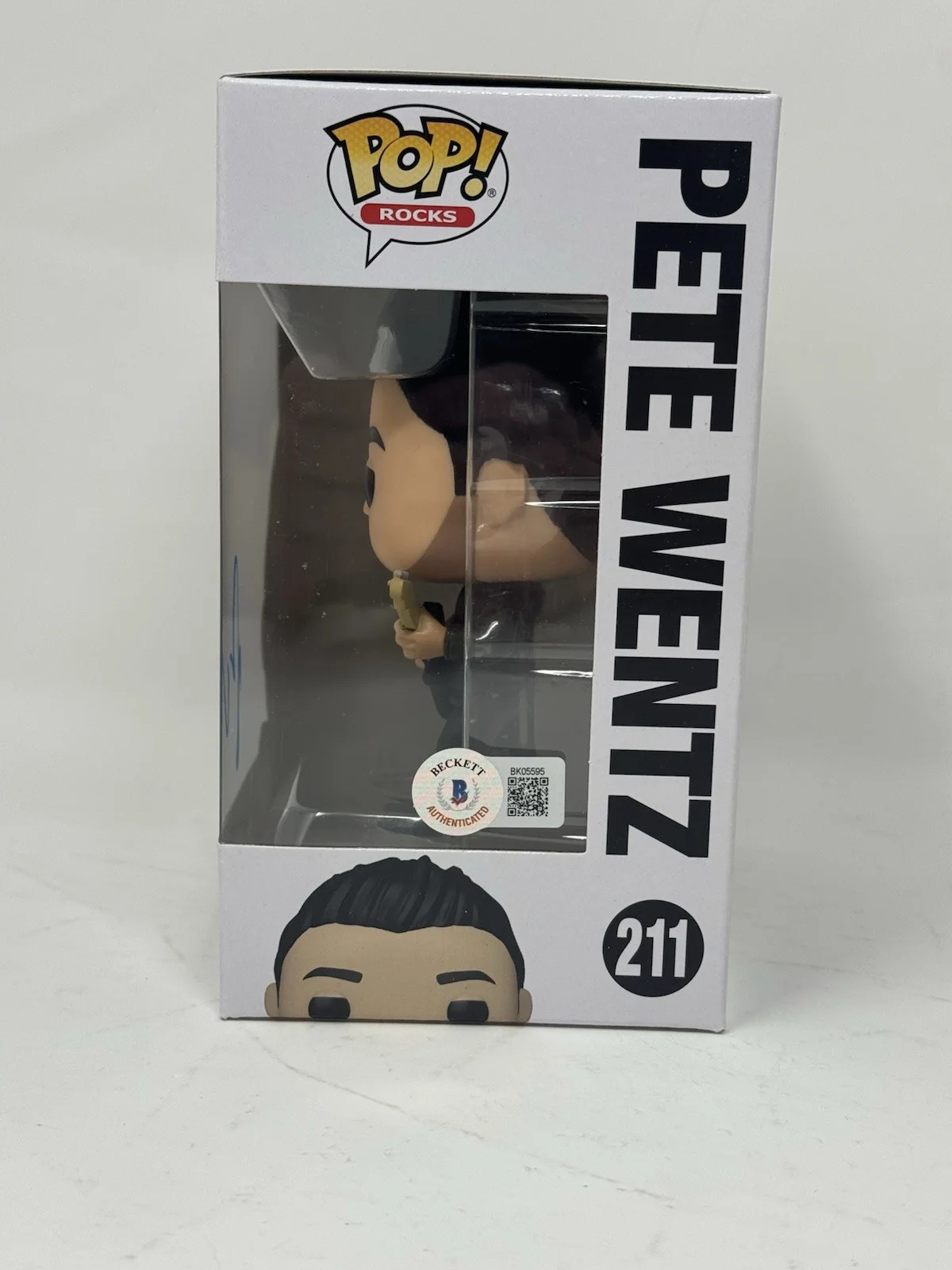 Pete Wentz Signed Fall Out Boy Funko Pop Rocks Pete Wentz #211 Autograph BAS COA, изображение 4