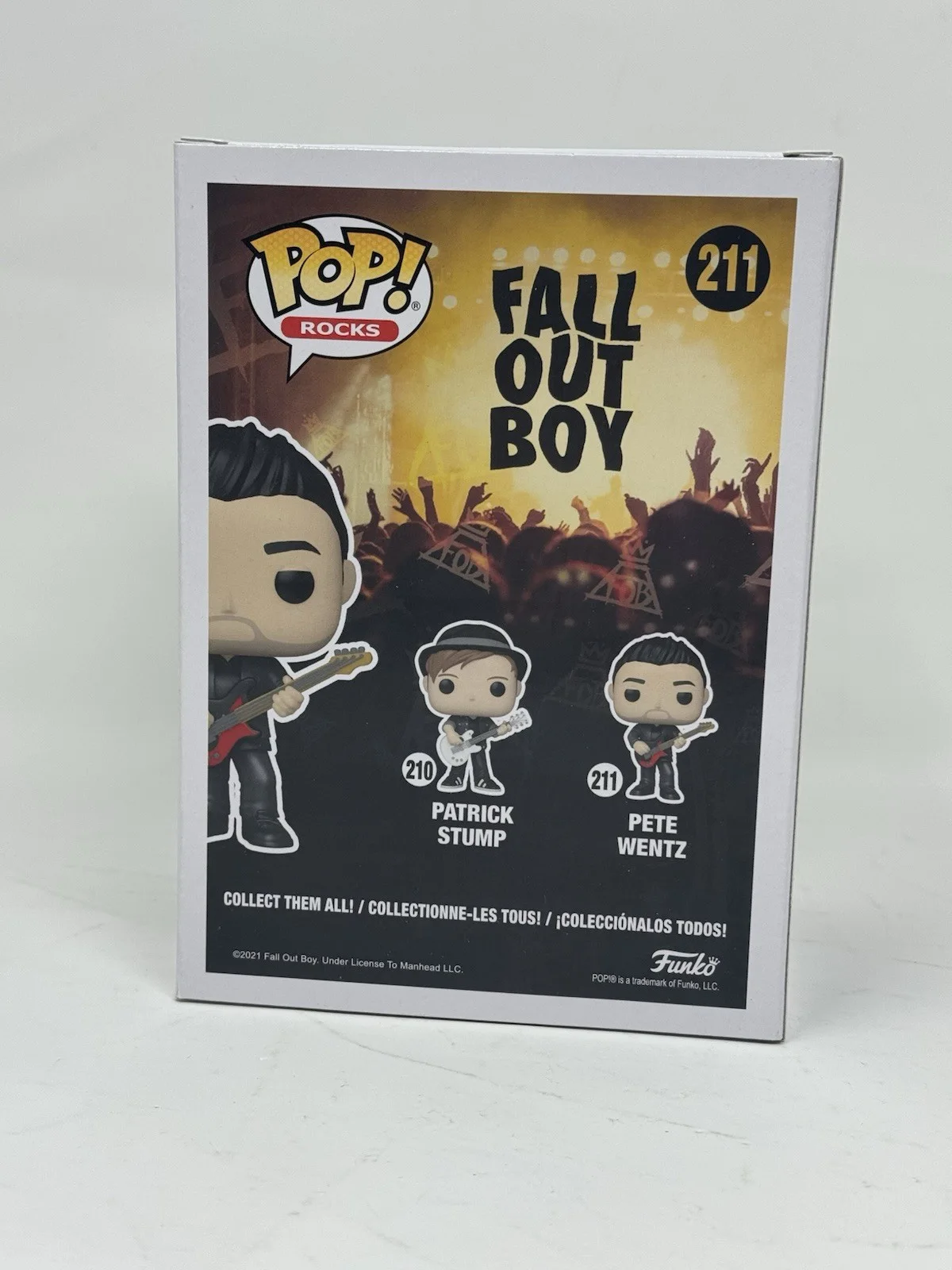 Pete Wentz Signed Fall Out Boy Funko Pop Rocks Pete Wentz #211 Autograph BAS COA, изображение 5