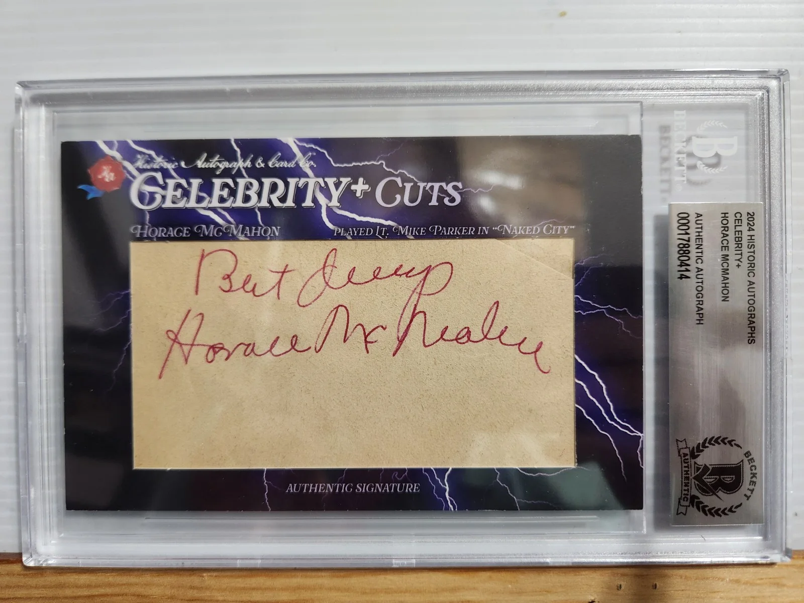 Collette Lyons — Horace McMahon 2024 Historic Autographs Celebrity+Auto Naked City 1/1