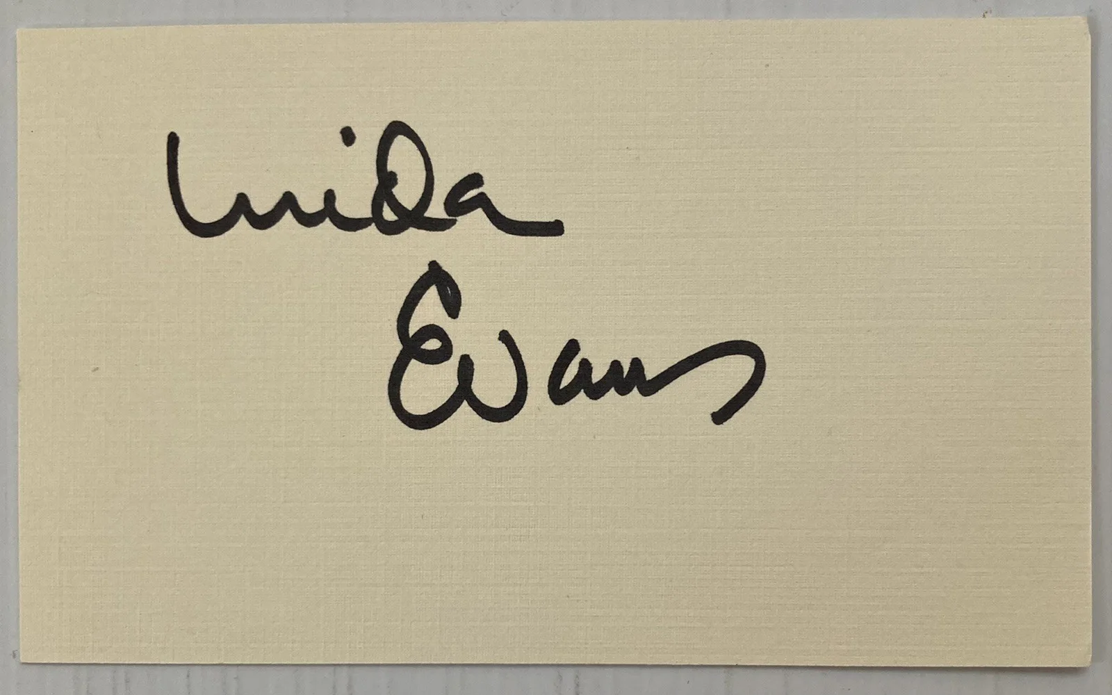 Linda Evans — Big Valley Dynasty Linda Evans Signed Autograph 3x5 Index Card - JSA - FREE S&H!, image 2
