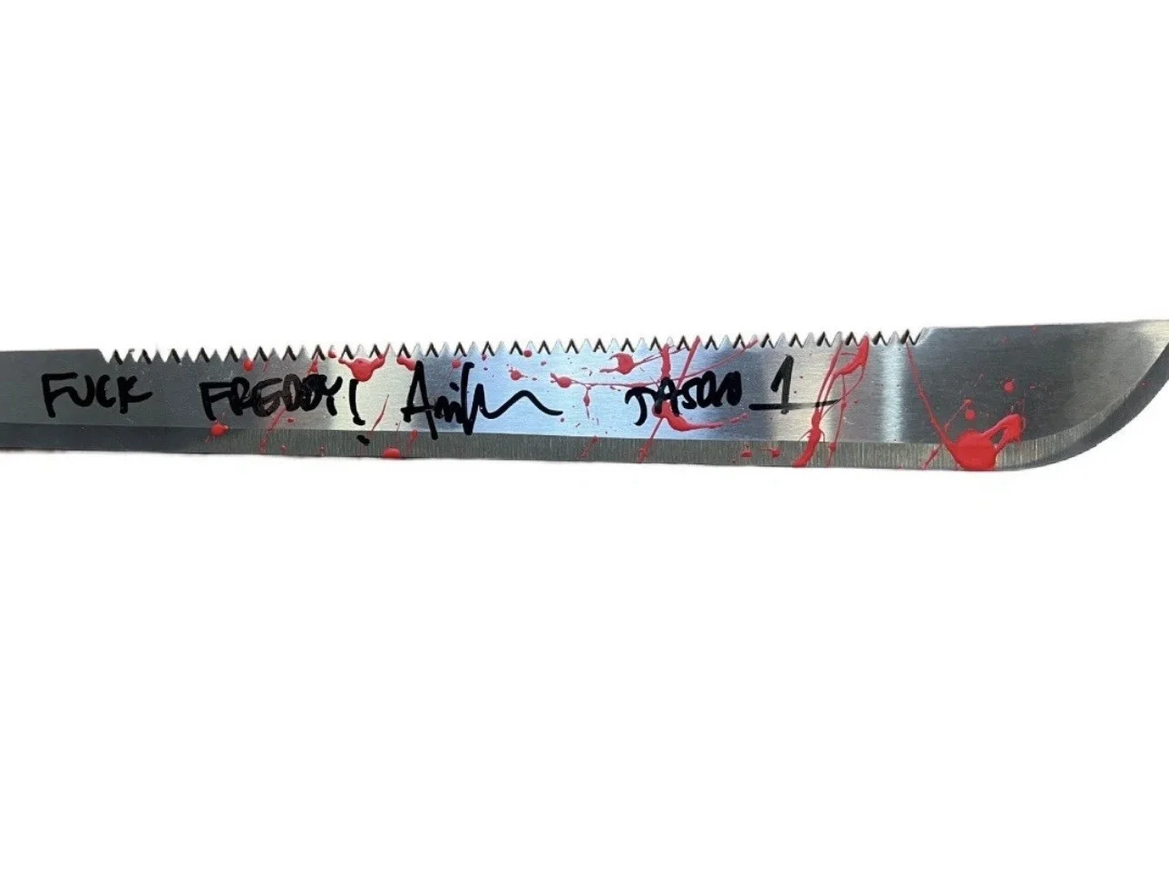 Ari Lehman — Ari Lehman autographed signed inscribed machete Friday the 13th JSA Jason, image 2