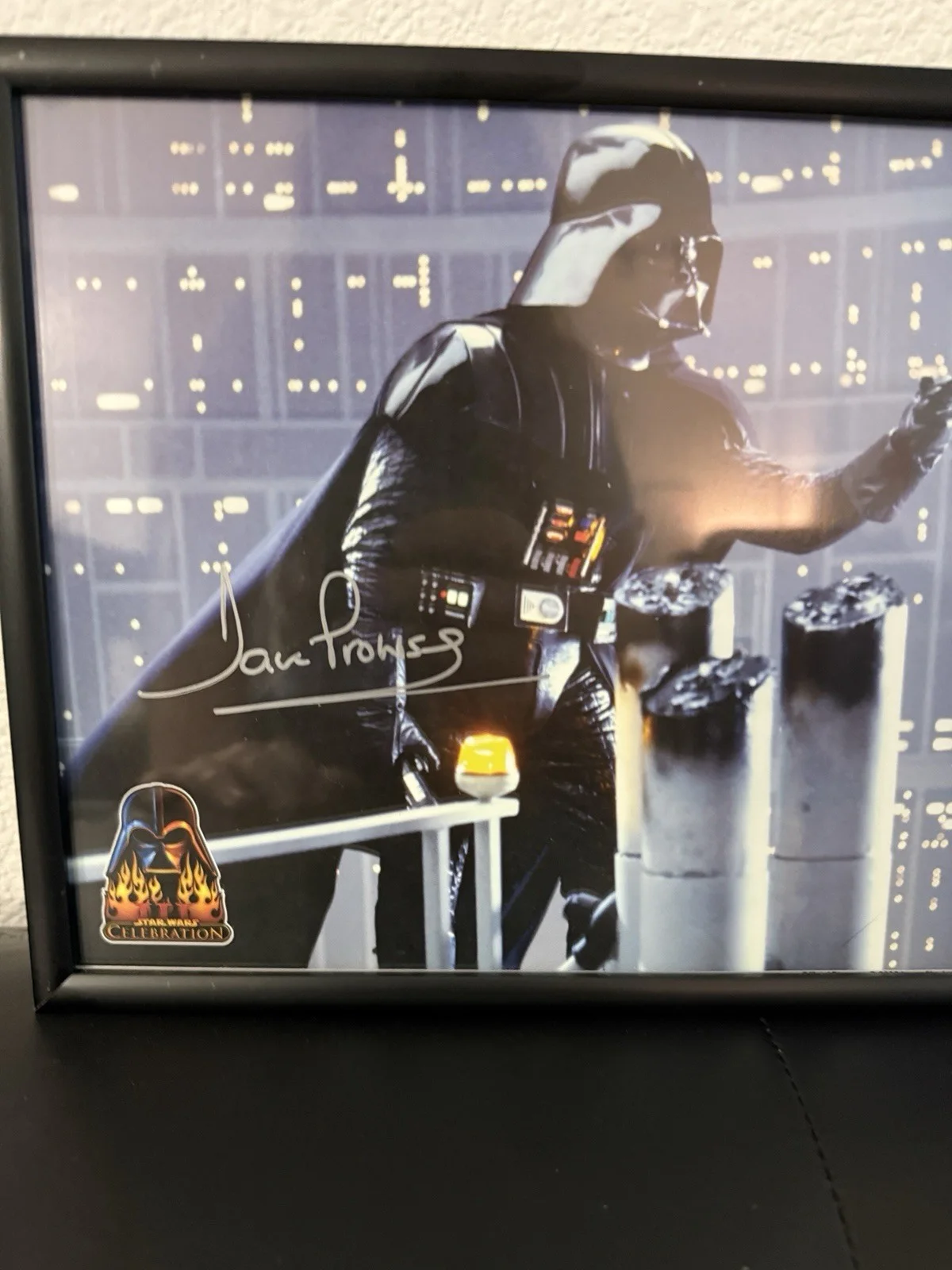 8x10 Official Pix Dave Prowse Vader Star Wars Opix Signed Framed Photo, изображение 3