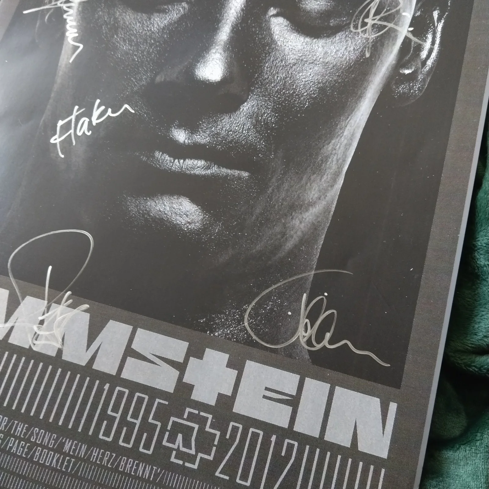 Signed Rammstein Promotional Poster from 2012 All members, image 2