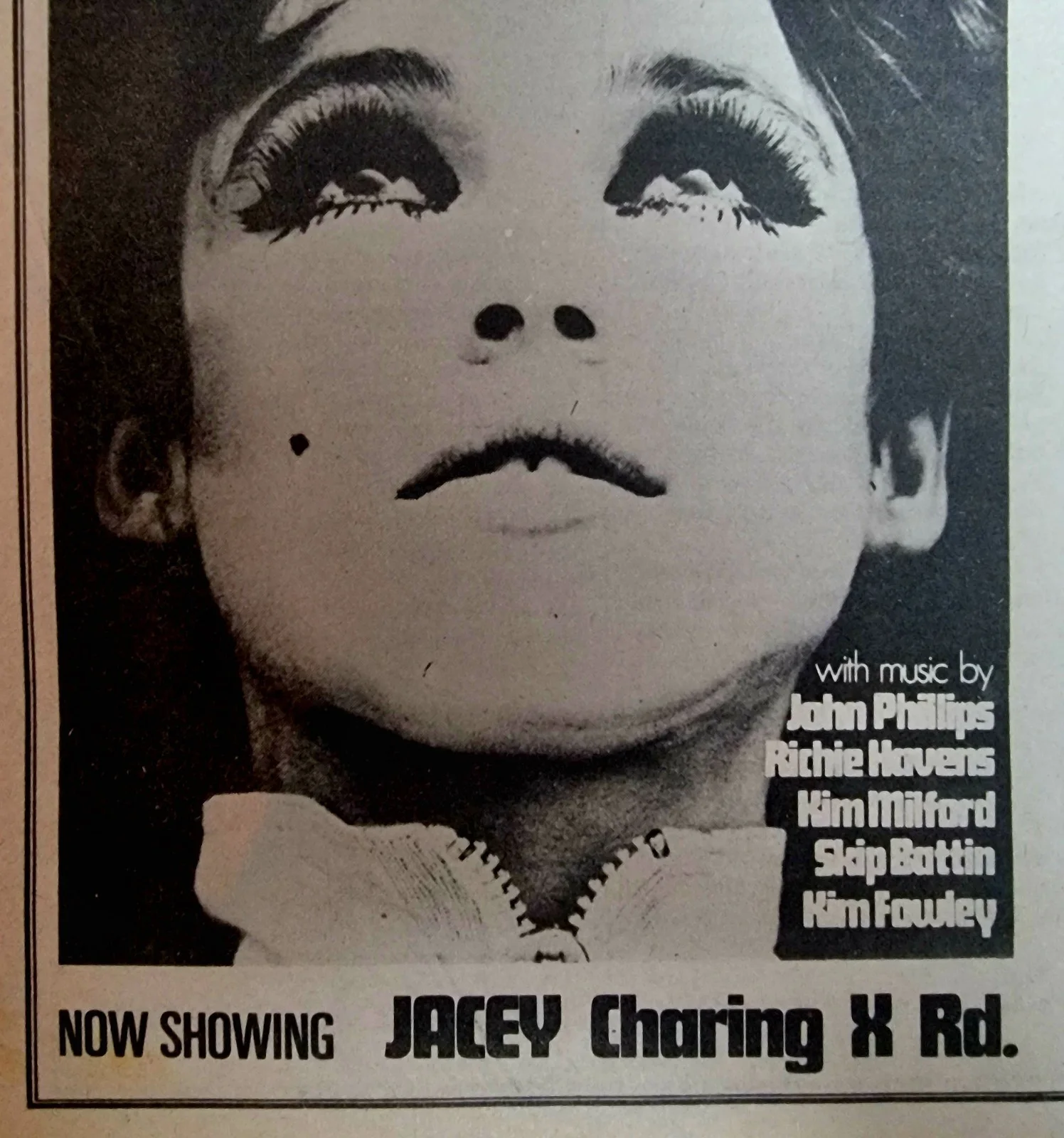 Rare Original EDIE SEDGWICK CIAO! MANHATTAN Advert/Poster 1973 16½"x5⅜" 42x13cm, изображение 2