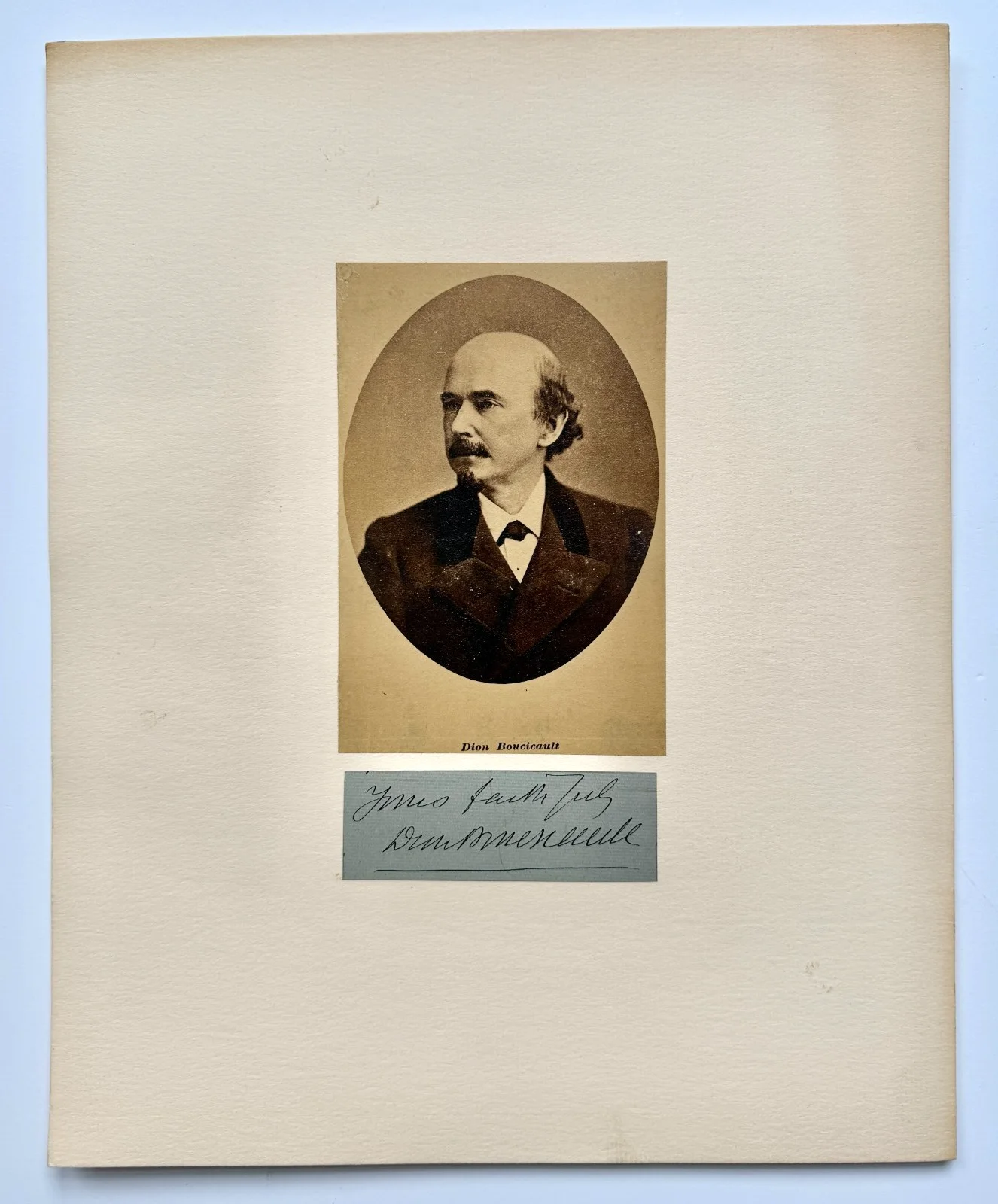 Dion Boucicault — Dion Boucicault Signed Autograph & Photo Portrait Victorian Theatre Playwright, image 2
