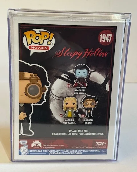 Johnny Depp — Johnny Depp Signed Ichabod Crane Sleepy Hollow Funko Pop BAS Beckett w/Hard Case, image 3