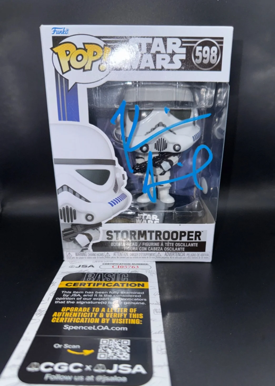 KEVIN SMITH — KEVIN SMITH signed auto STORMTROOPER FUNKO POP FIGURE #598 STAR WARS w/ COA JSA