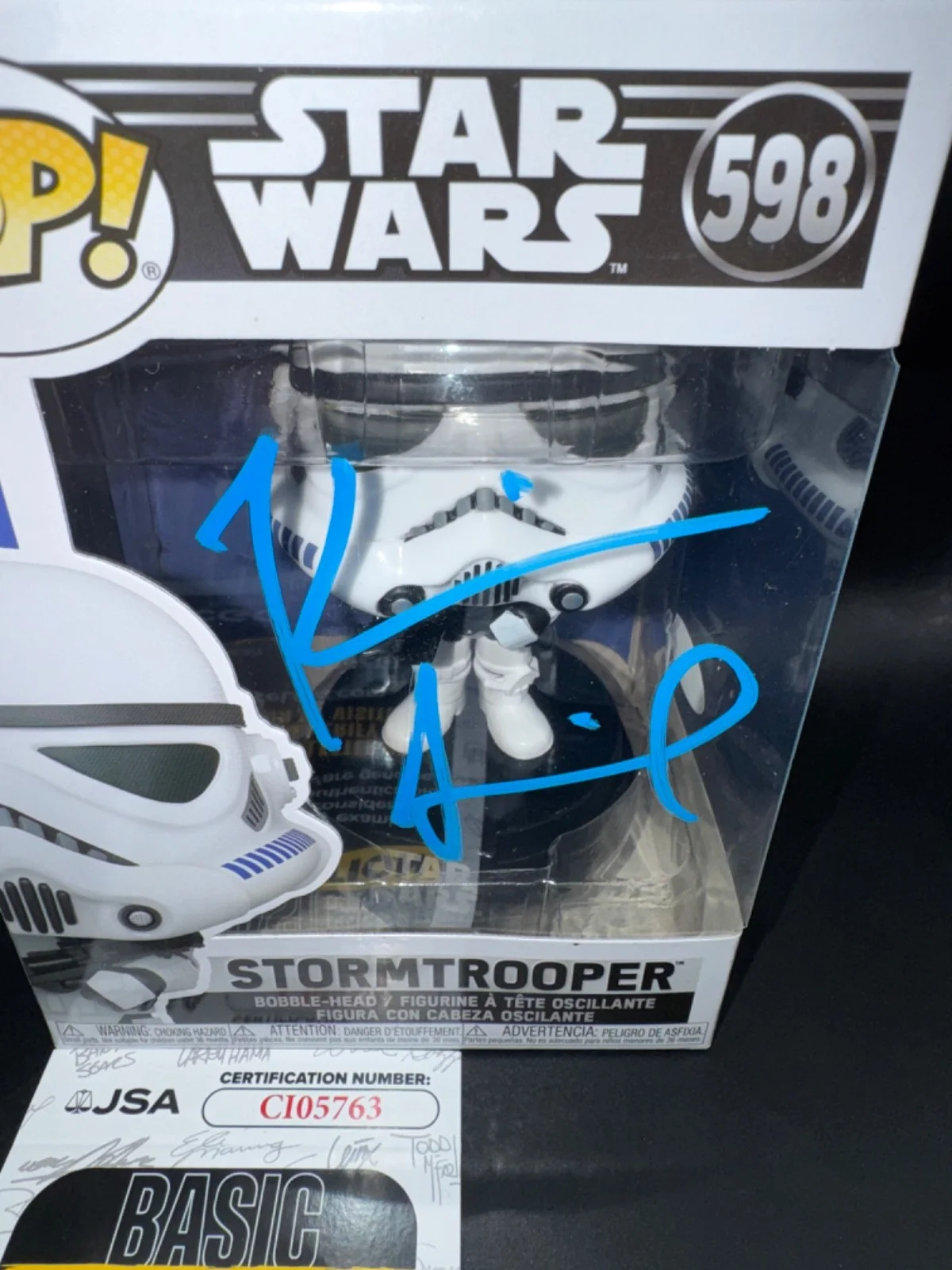 KEVIN SMITH — KEVIN SMITH signed auto STORMTROOPER FUNKO POP FIGURE #598 STAR WARS w/ COA JSA, изображение 2
