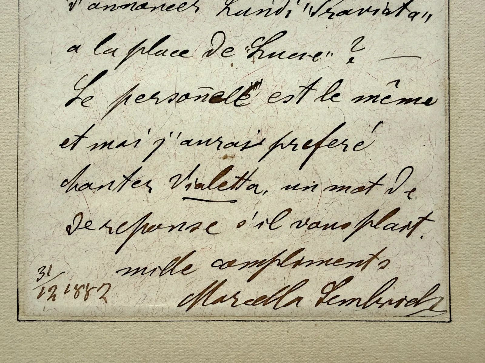 Marcella Sembrich Autograph Letter Signed Metropolitan Opera & Photograph 1887, изображение 4