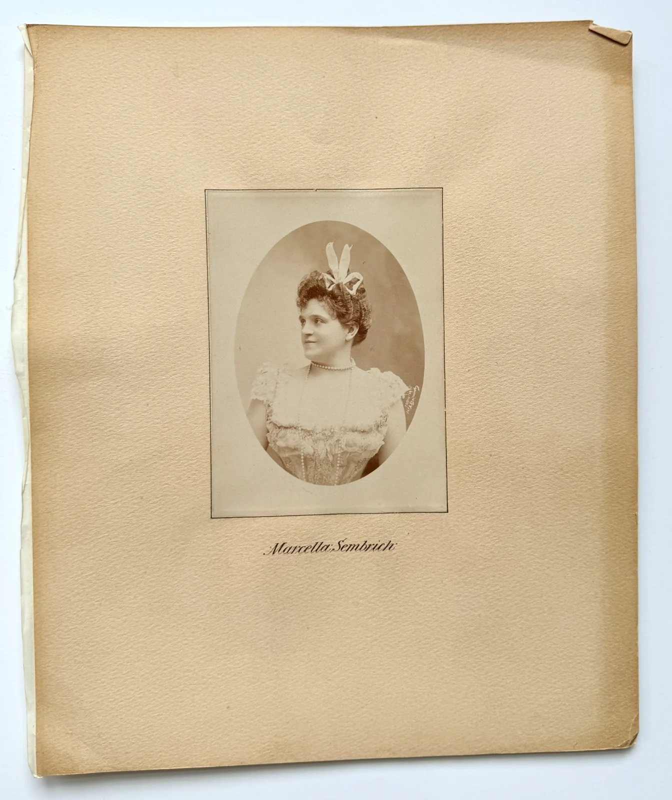 Marcella Sembrich Autograph Letter Signed Metropolitan Opera & Photograph 1887, изображение 5