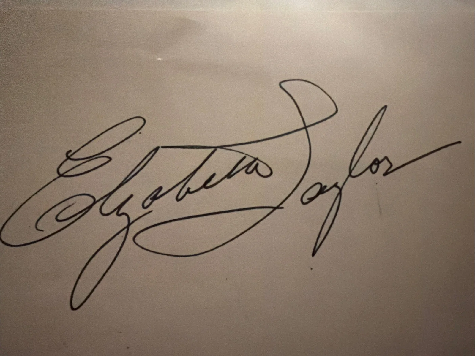 Elizabeth Taylor Signed 3x5 Index Card Vintage Autograph, image 4