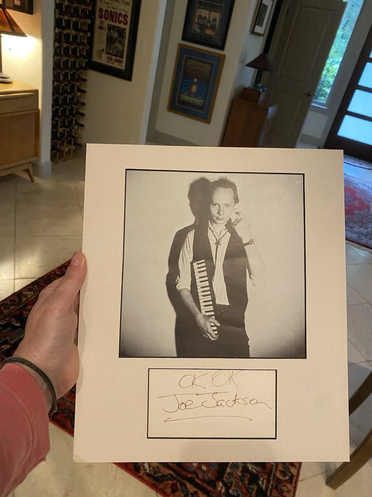 Joe Jackson Music Signed Autographed Autograph "Ok Ok" Nice Looking Framed Piece, image 3