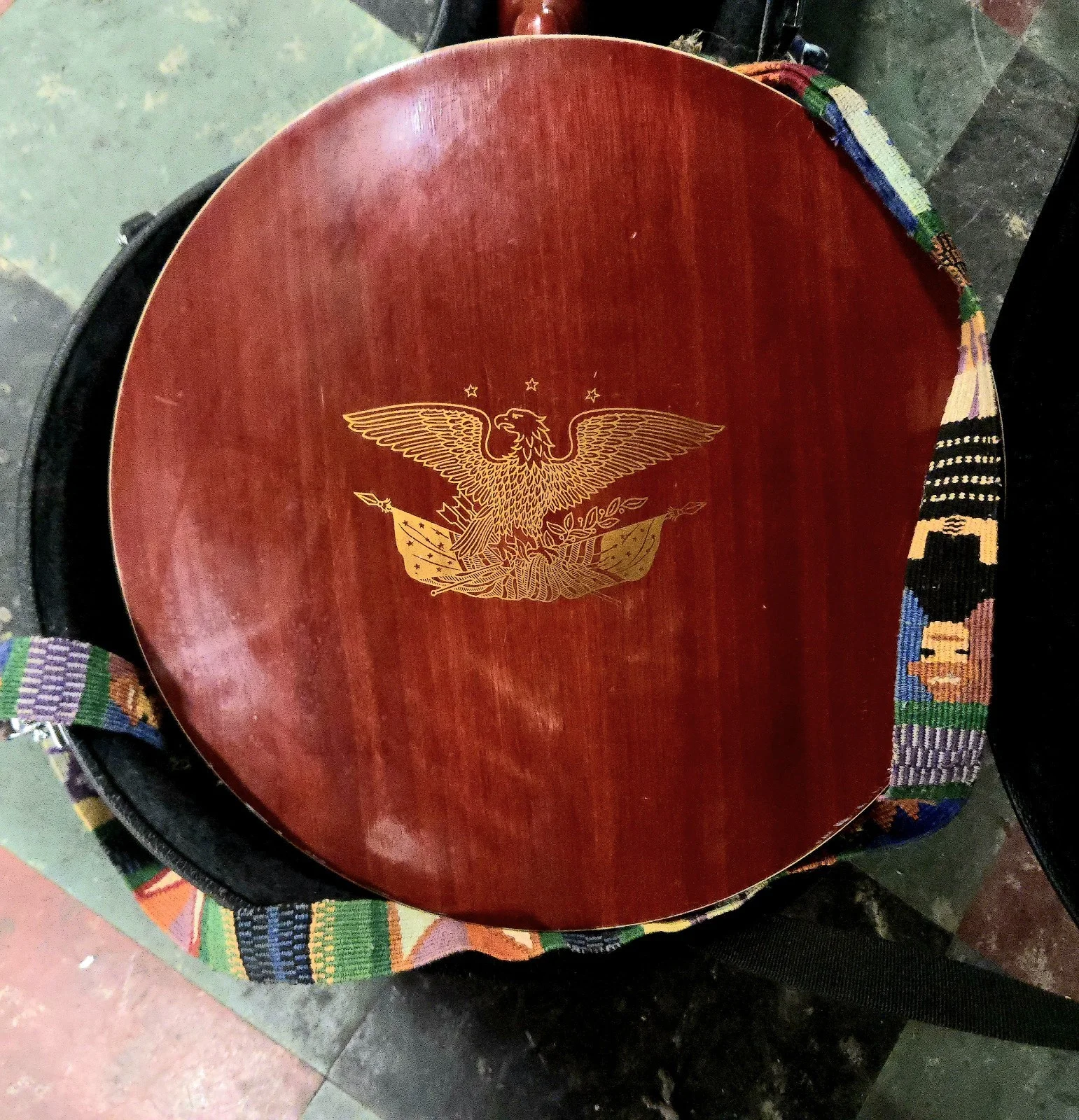Horug'el 4 string Banjo w/ GEARLUX case (no strings) Ralph Stanley auto +9more, image 3