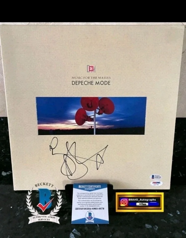 DAVE GAHAN SIGNED DEPECHE MODE LP BECKETT BAS & PSA COA A96736, image 2