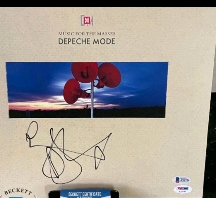 DAVE GAHAN SIGNED DEPECHE MODE LP BECKETT BAS & PSA COA A96736, image 3