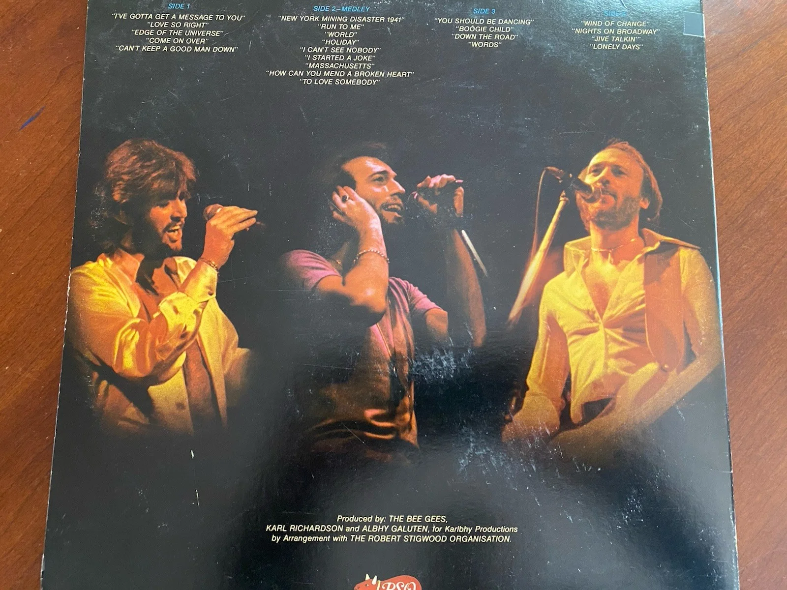 Bee Gees Greatest Hits Vinyl Record Signed by Band Autographed, image 2