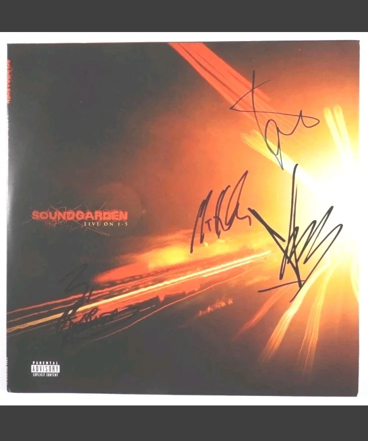 SOUNDGARDEN/CHRIS CORNELL SIGNED Live I-5 LP FULL BAND AUTOGRAPHED JSA COA LOA, image 2