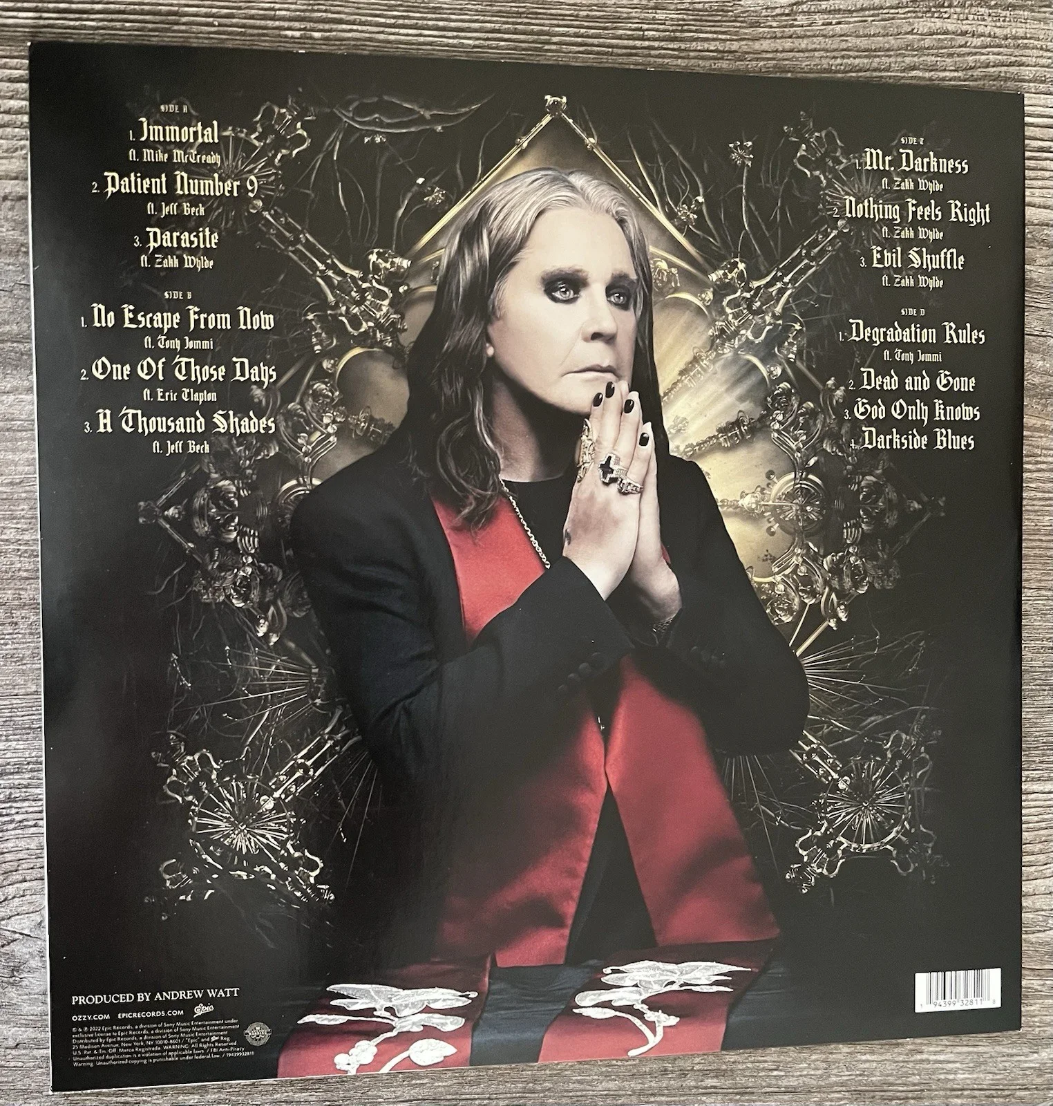 Ozzy Osbourne Signed Patient Number 9 Lp Cover., image 3
