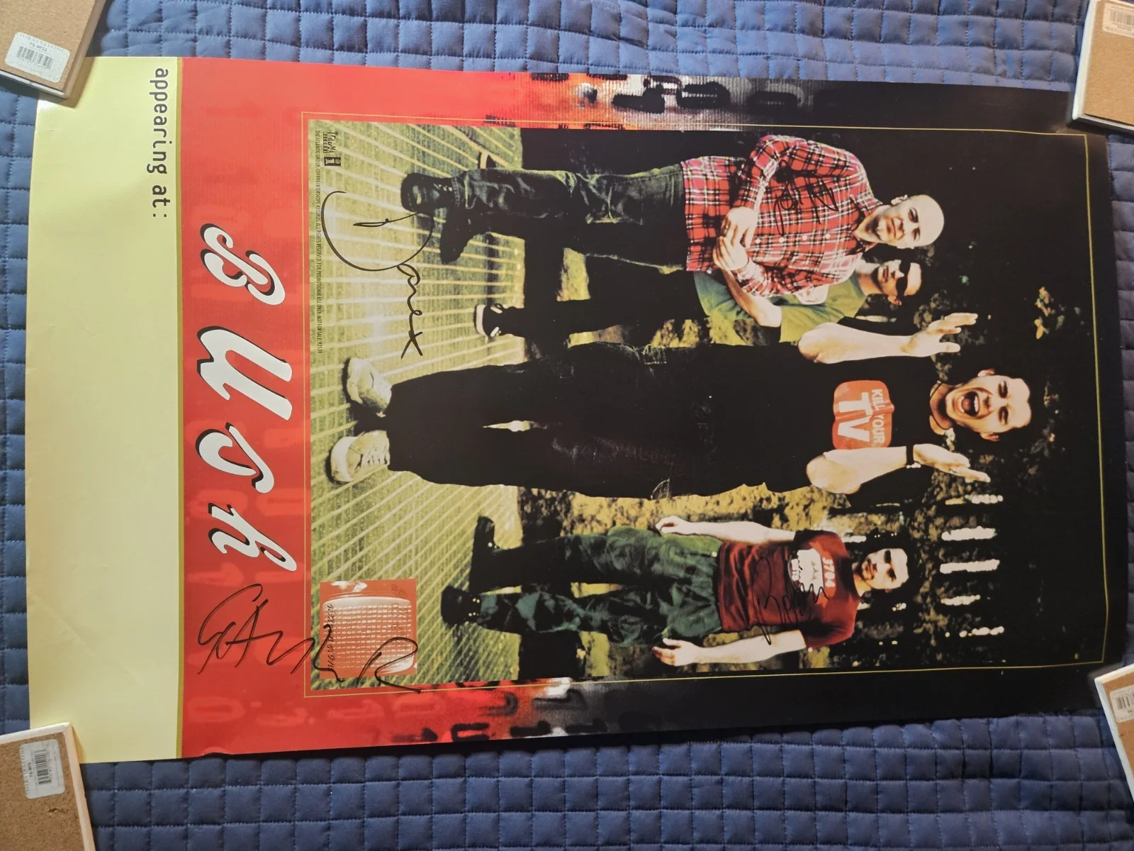 BUSH 20x33" Sixteen Stone Vintage Poster signed by all 4 original members!!, изображение 2