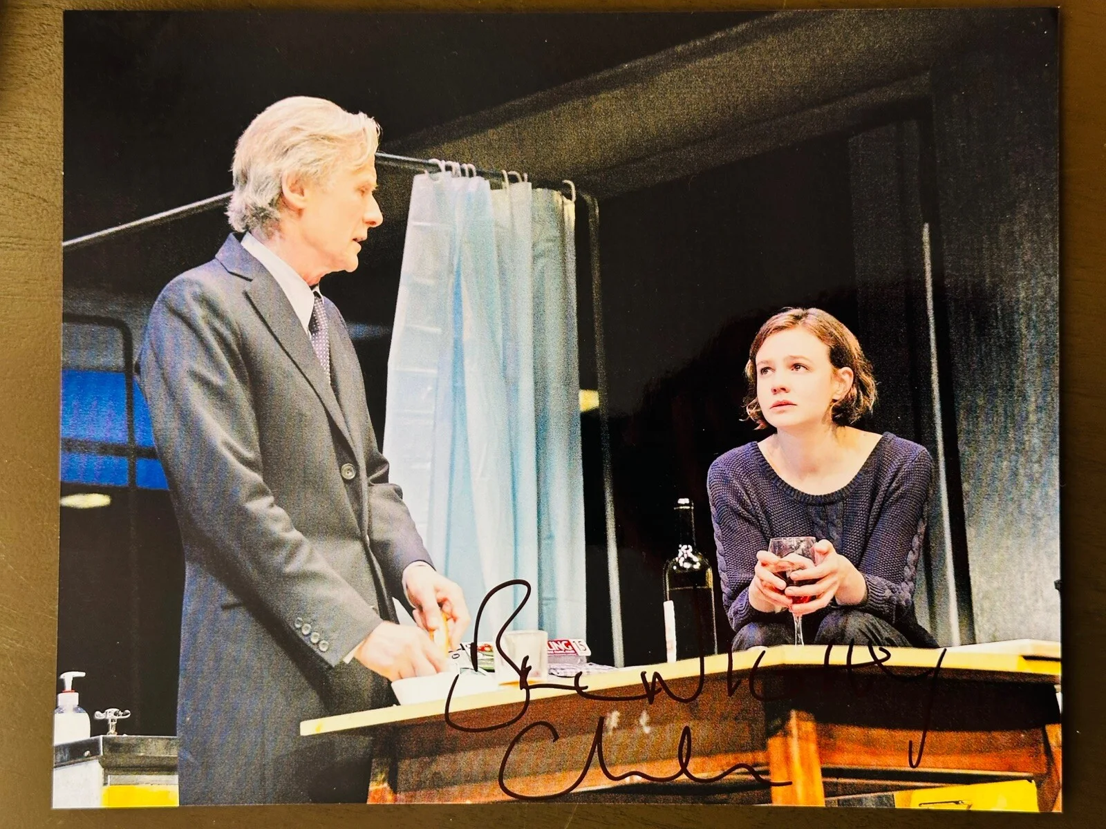 carey mulligan, bill nighy — Carey Mulligan, Bill Nighy signed Skylight 8x10 Photo in person