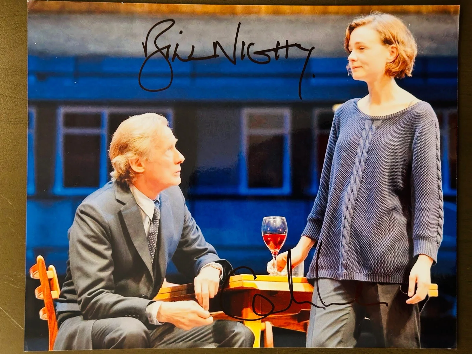 carey mulligan, bill nighy — Carey Mulligan, Bill Nighy signed Skylight 8x10 Photo in person