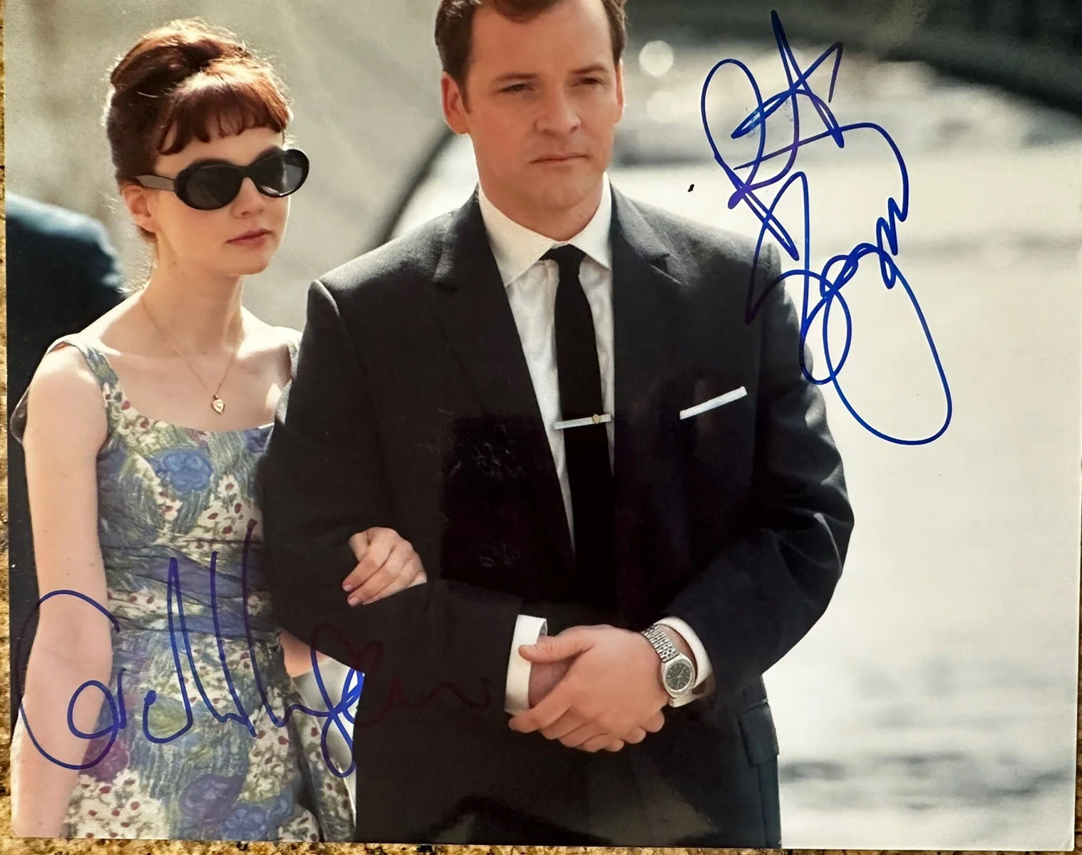 Carey Mulligan & Peter Sarsgaard — Carey Mulligan & Peter Sarsgaard signed An Education 8x10 photo In Person. Proof