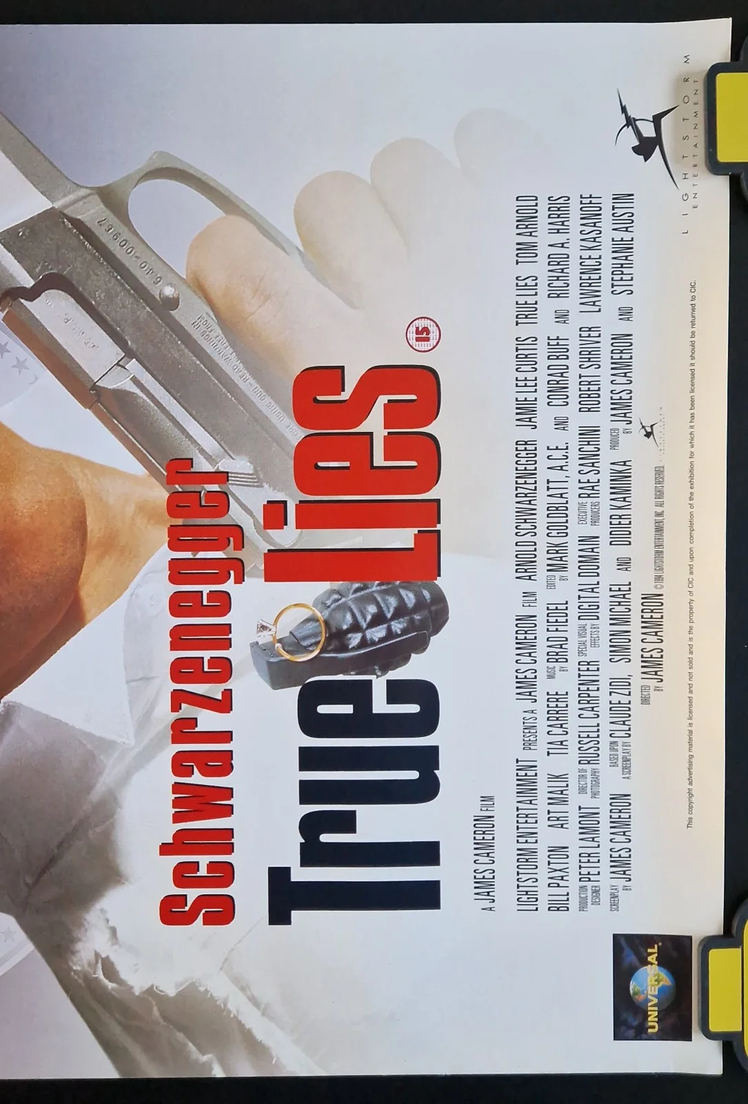 True Lies 1994 VHS Video Store Promo Poster, image 3