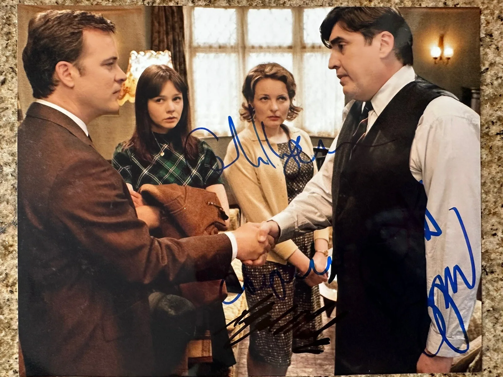 Carey Mulligan — Carey Mulligan, Alfred Molina, Peter Sarsgaard, Cara Seymour signed photo