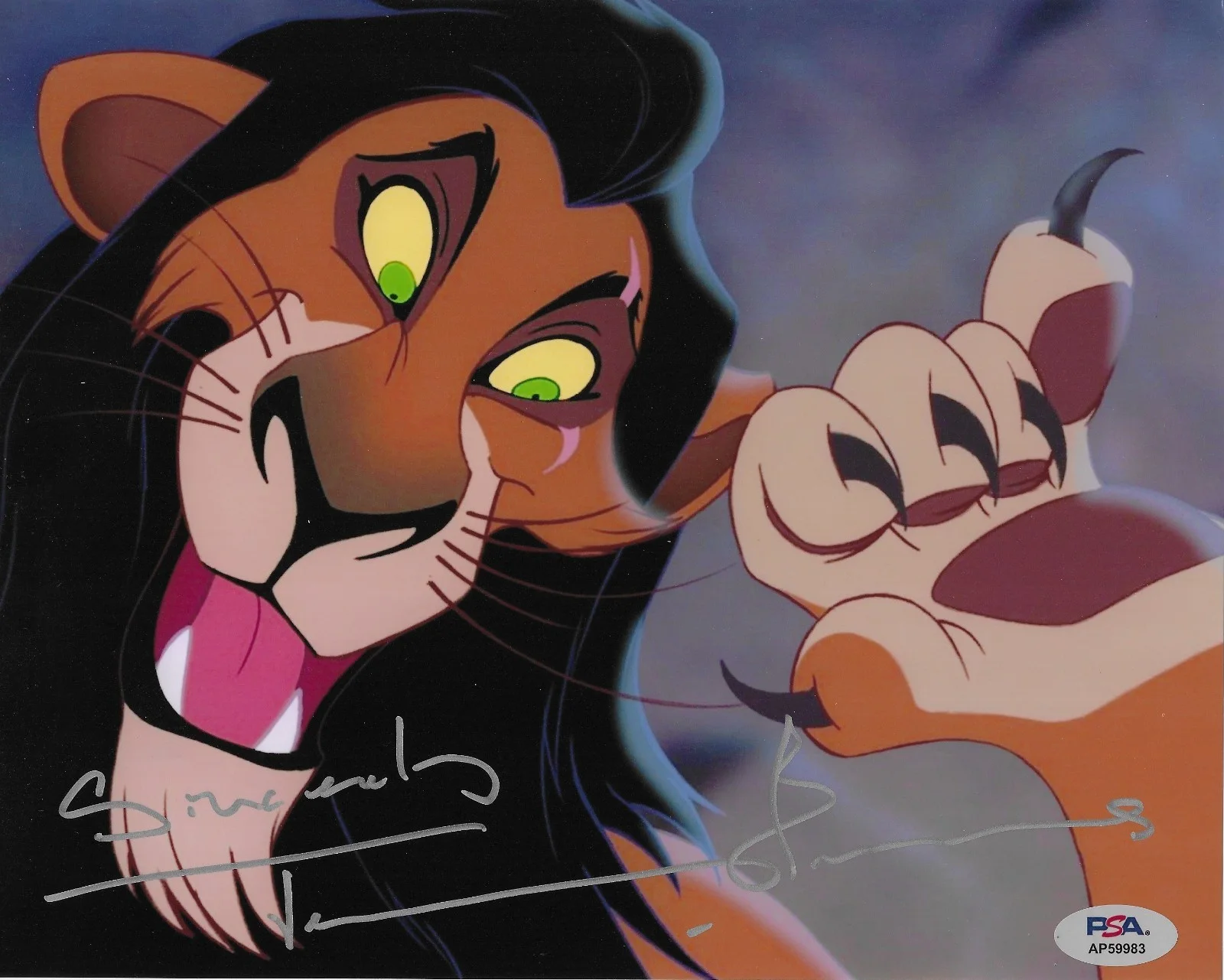 Jeremy Irons — Jeremy Irons Signed 8x10 Photo Autographed PSA/DNA Disney The Lion King Scar